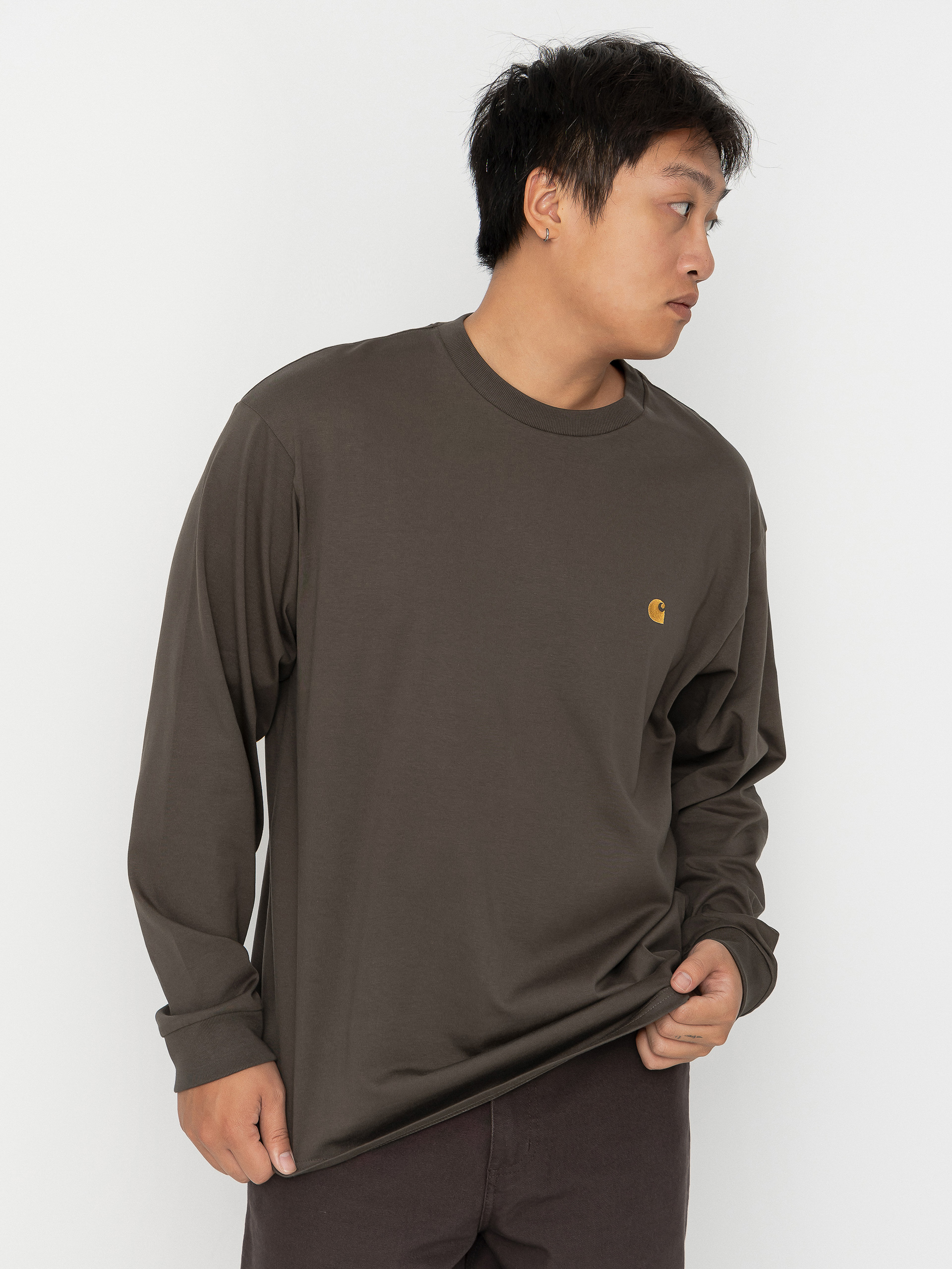 Carhartt WIP Chase Longsleeve (shungite/gold)