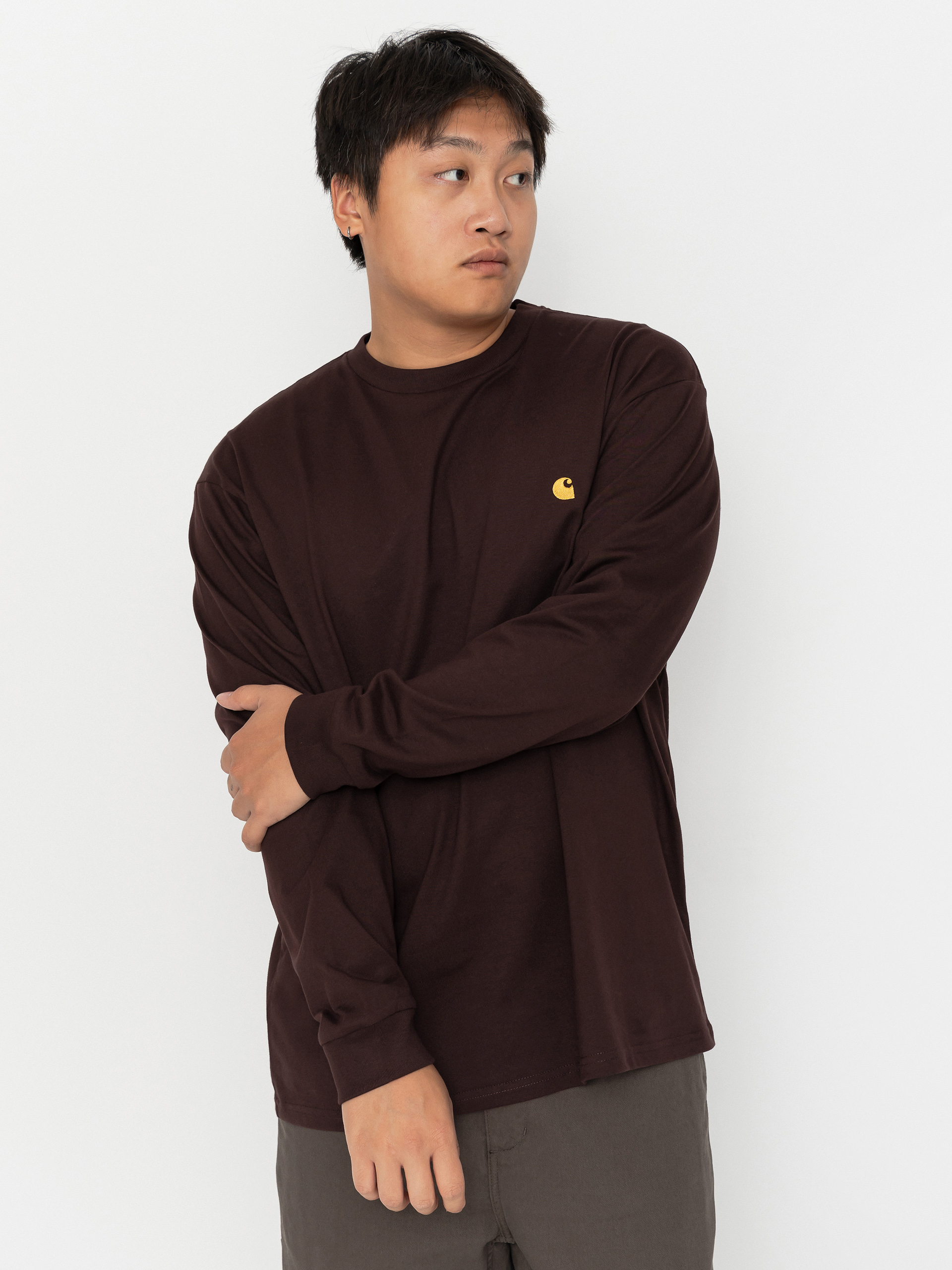 Carhartt WIP Chase Longsleeve (palisander/gold)