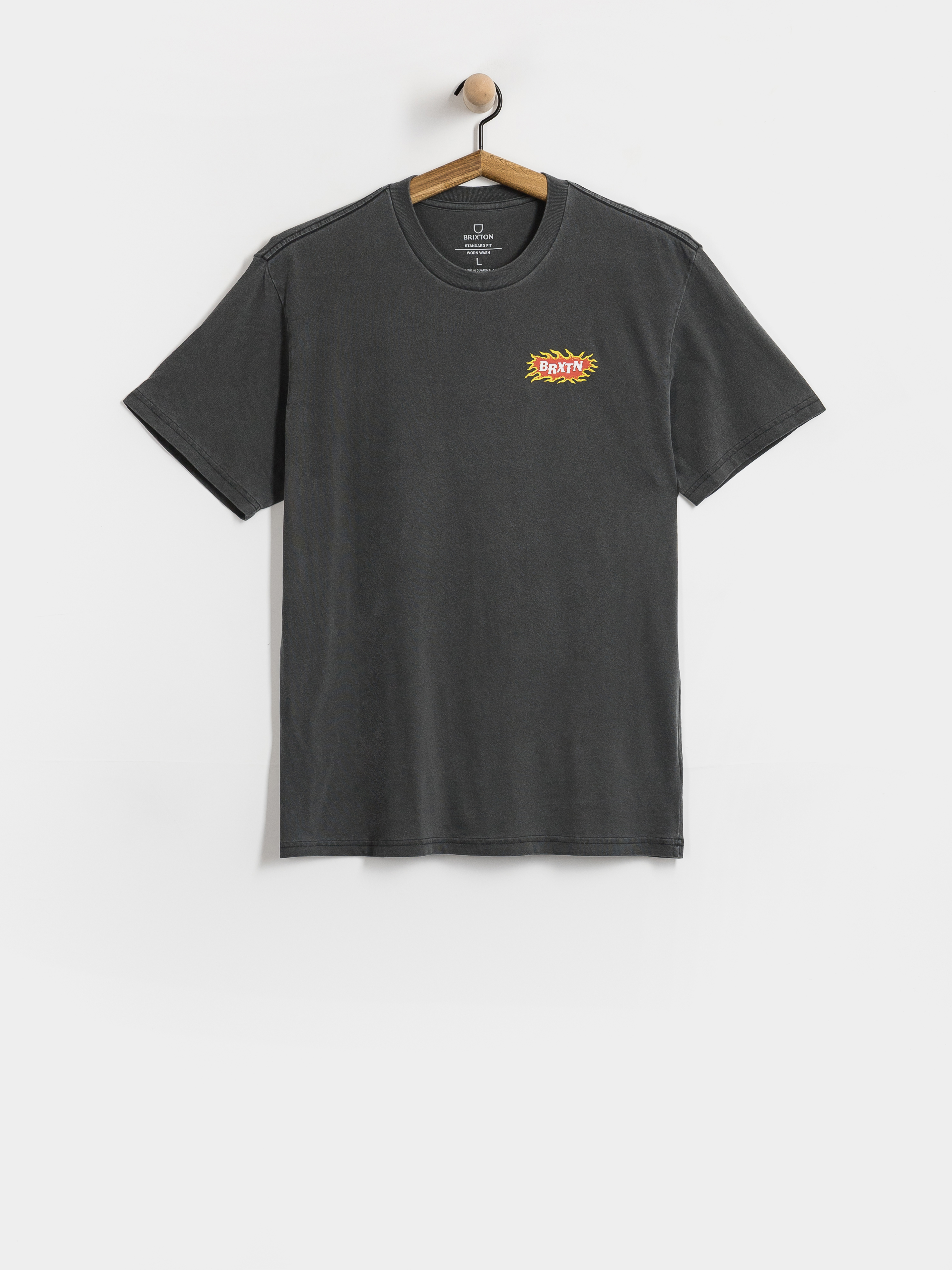 Brixton T-Shirt Blazing Stnd (black worn wash)
