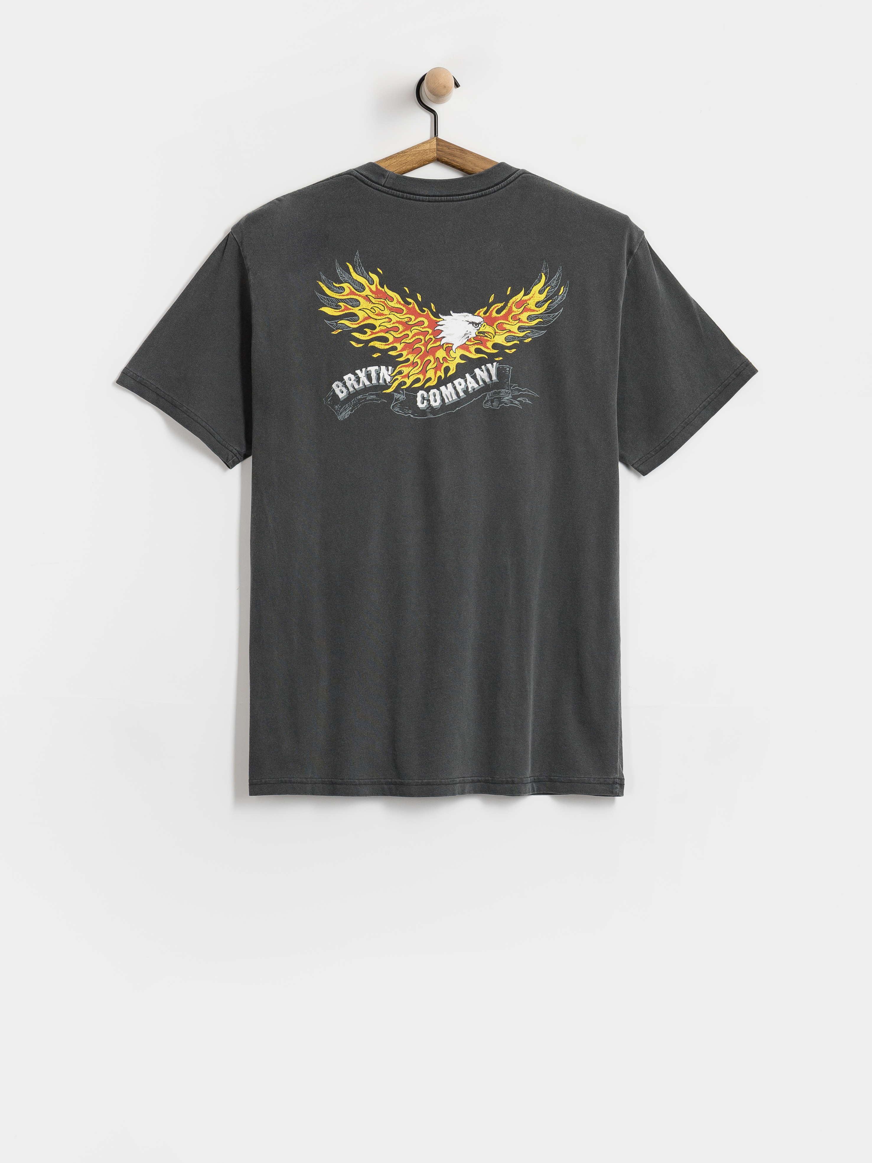 Brixton T-Shirt Blazing Stnd (black worn wash)