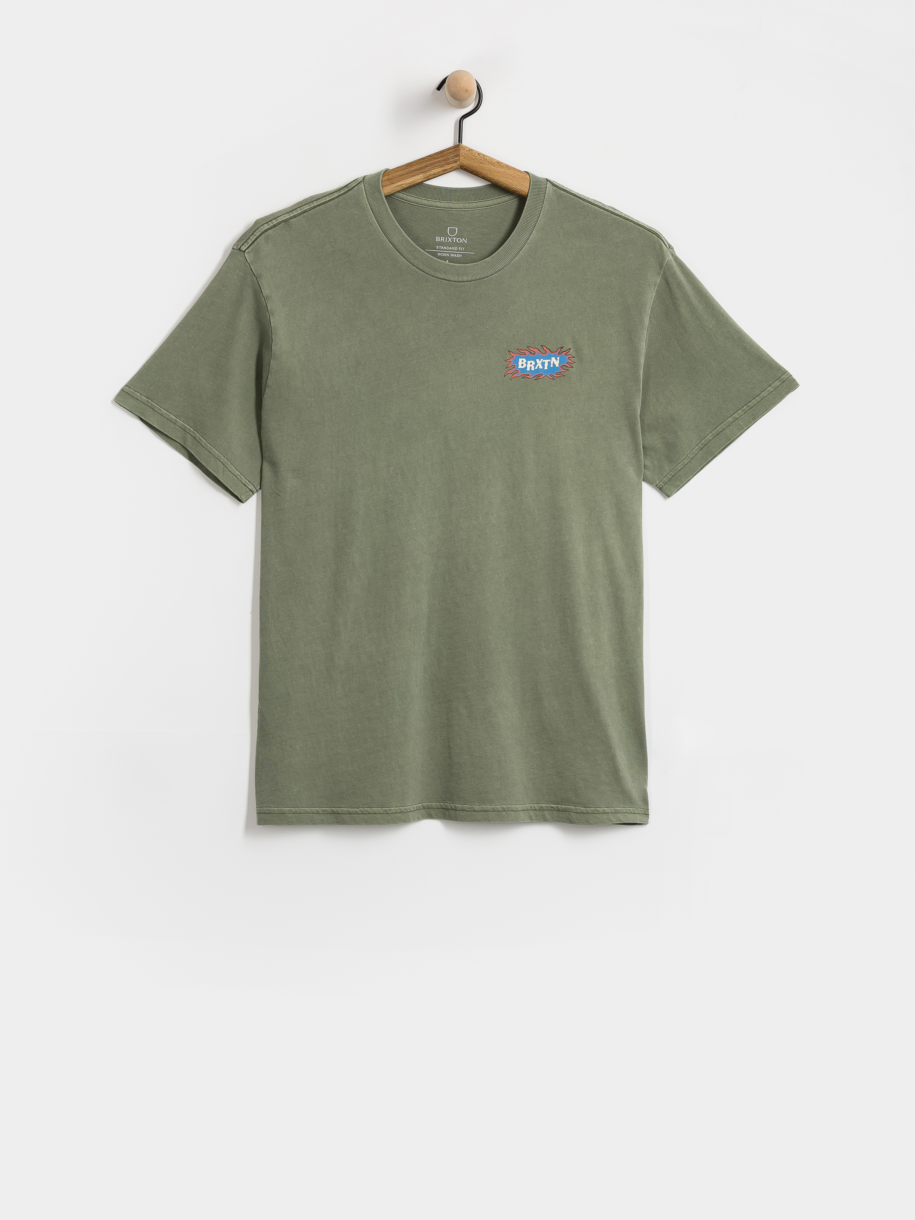 Brixton T-Shirt Blazing Stnd (olive surplus worn wash)