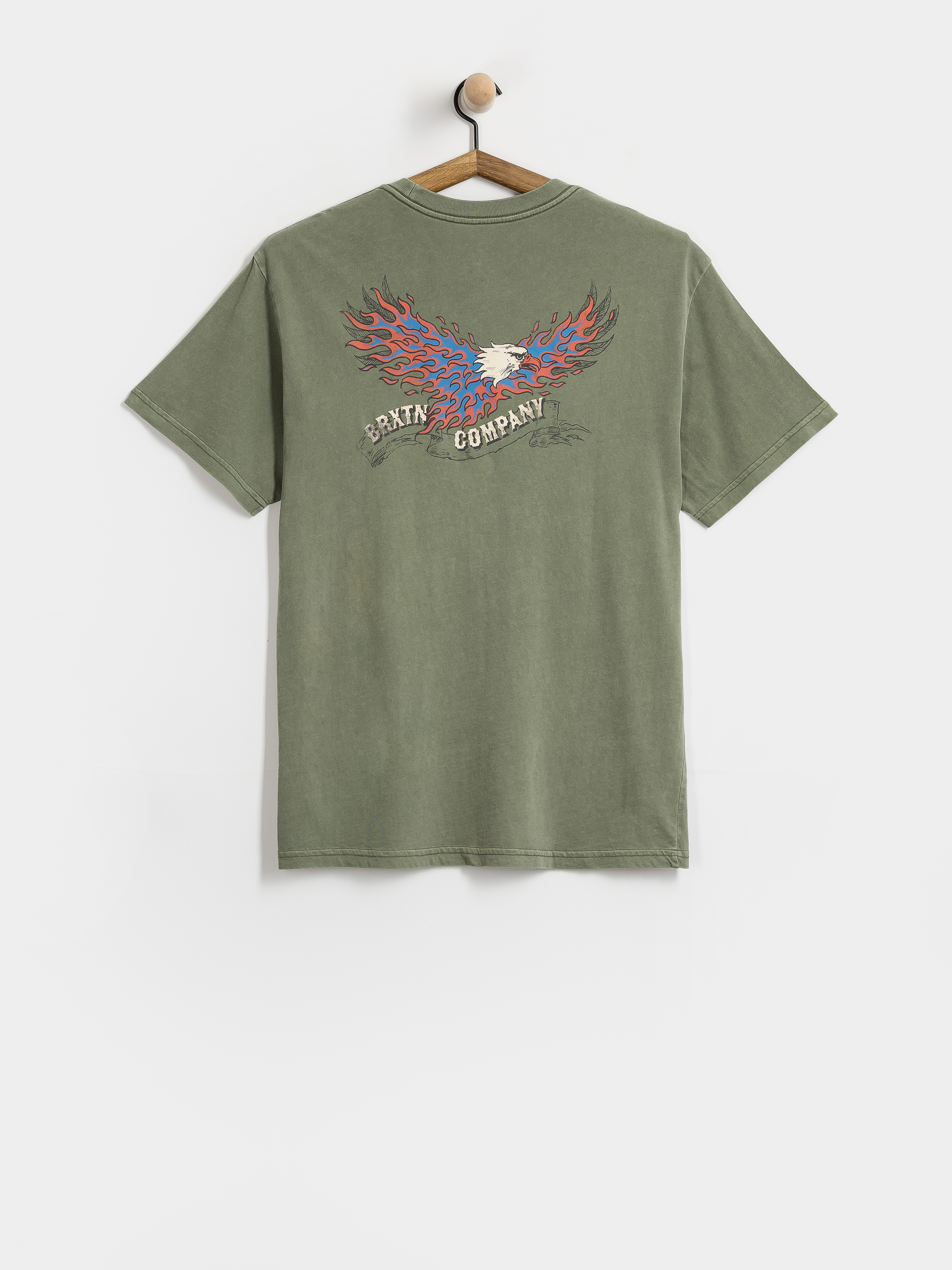 Brixton T-Shirt Blazing Stnd (olive surplus worn wash)