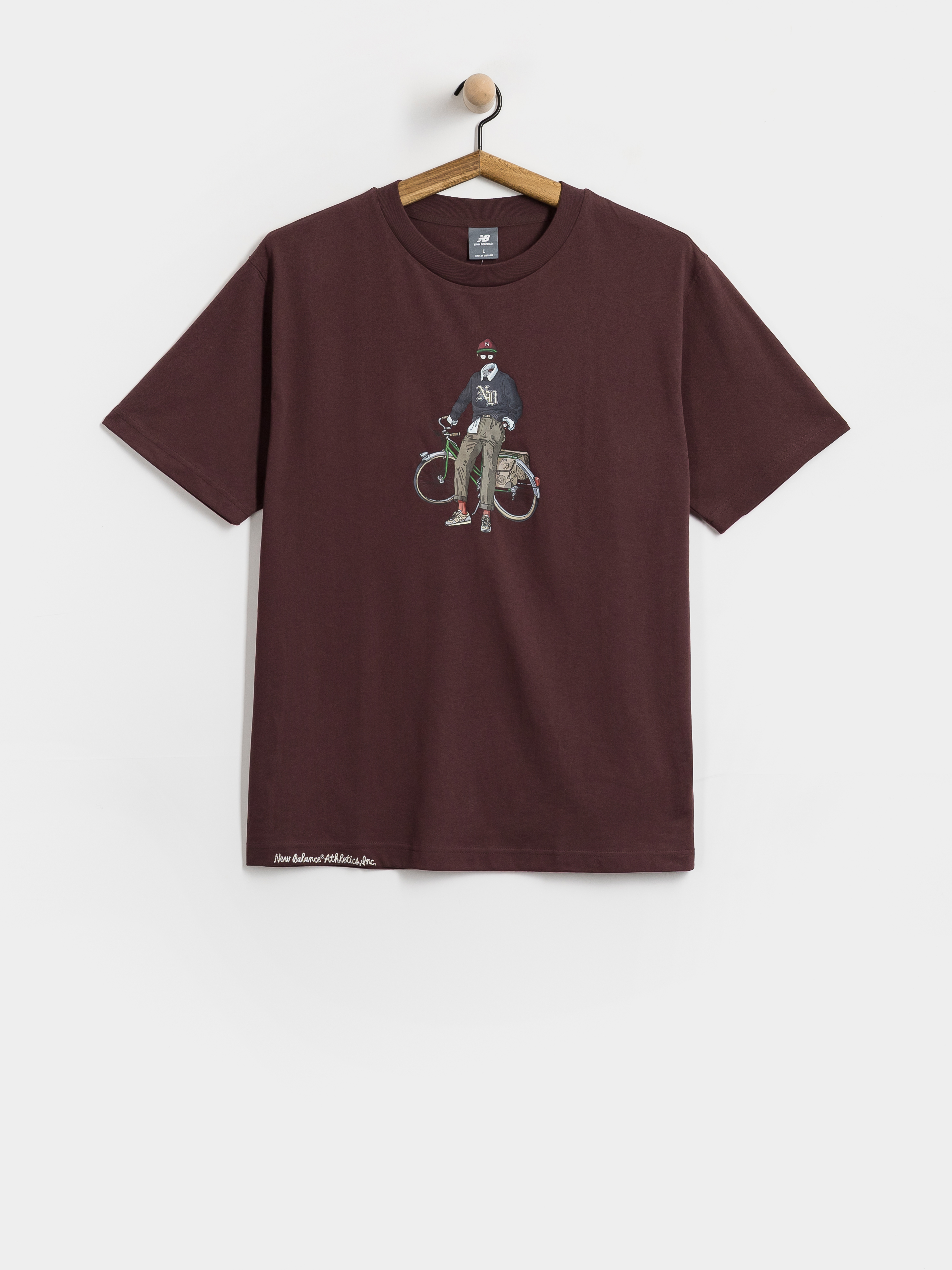 New Balance T-Shirt Varsity Bike (cherry leather)