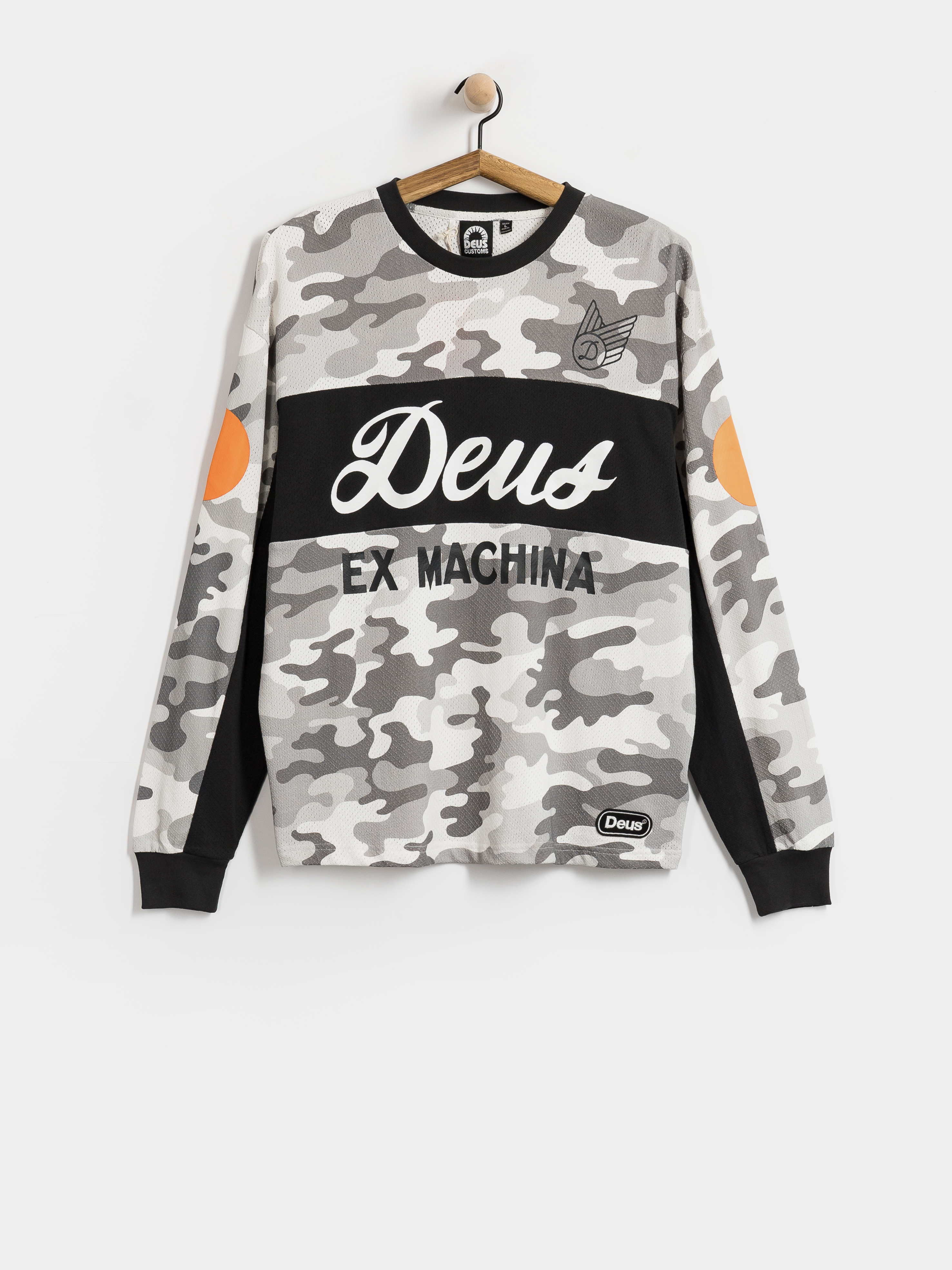 Deus Ex Machina Longsleeve Ombre Moto Jersey (grey camo)