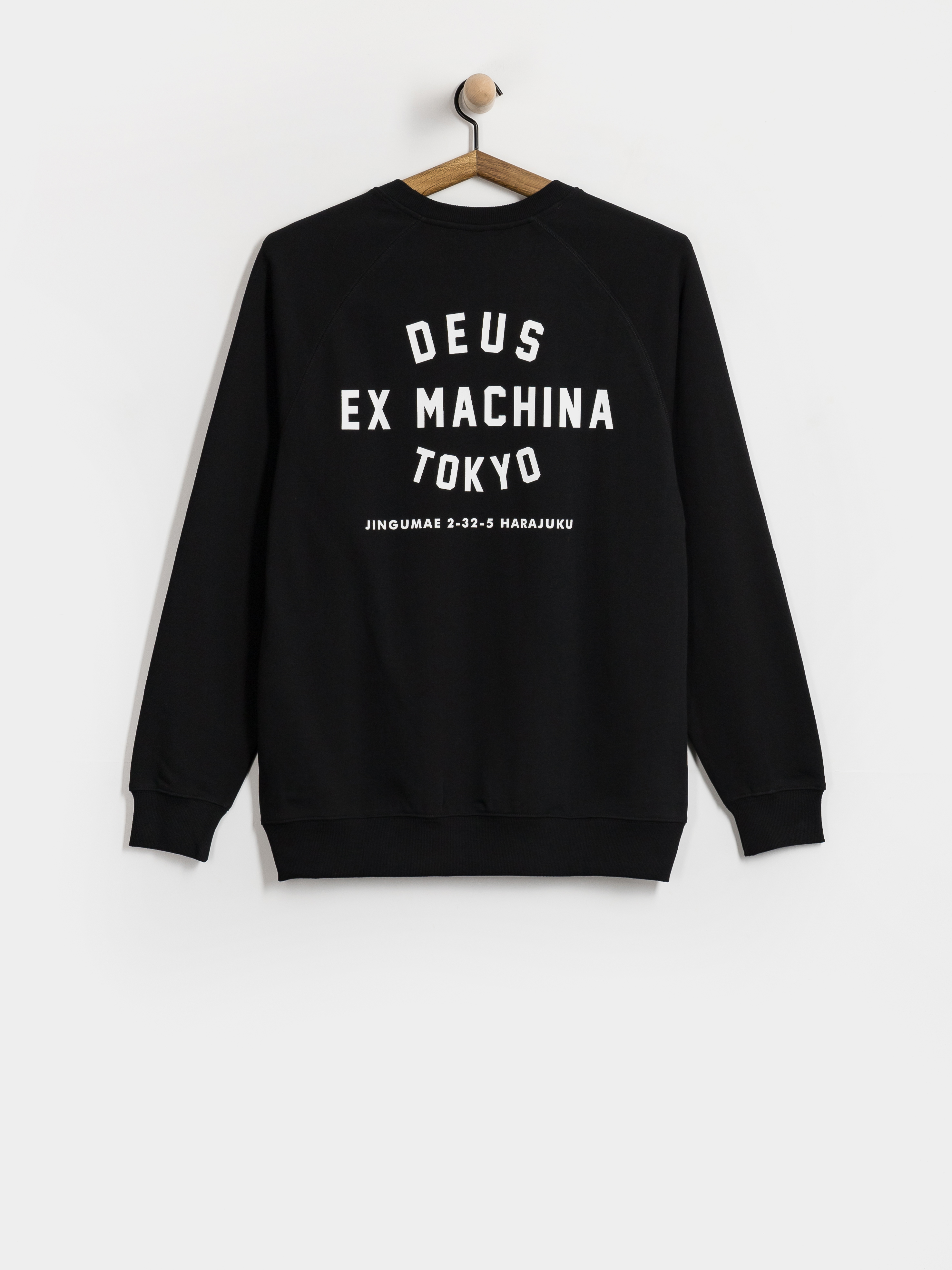 Deus Ex Machina Sweatshirt Harajuku Address Crew (black)