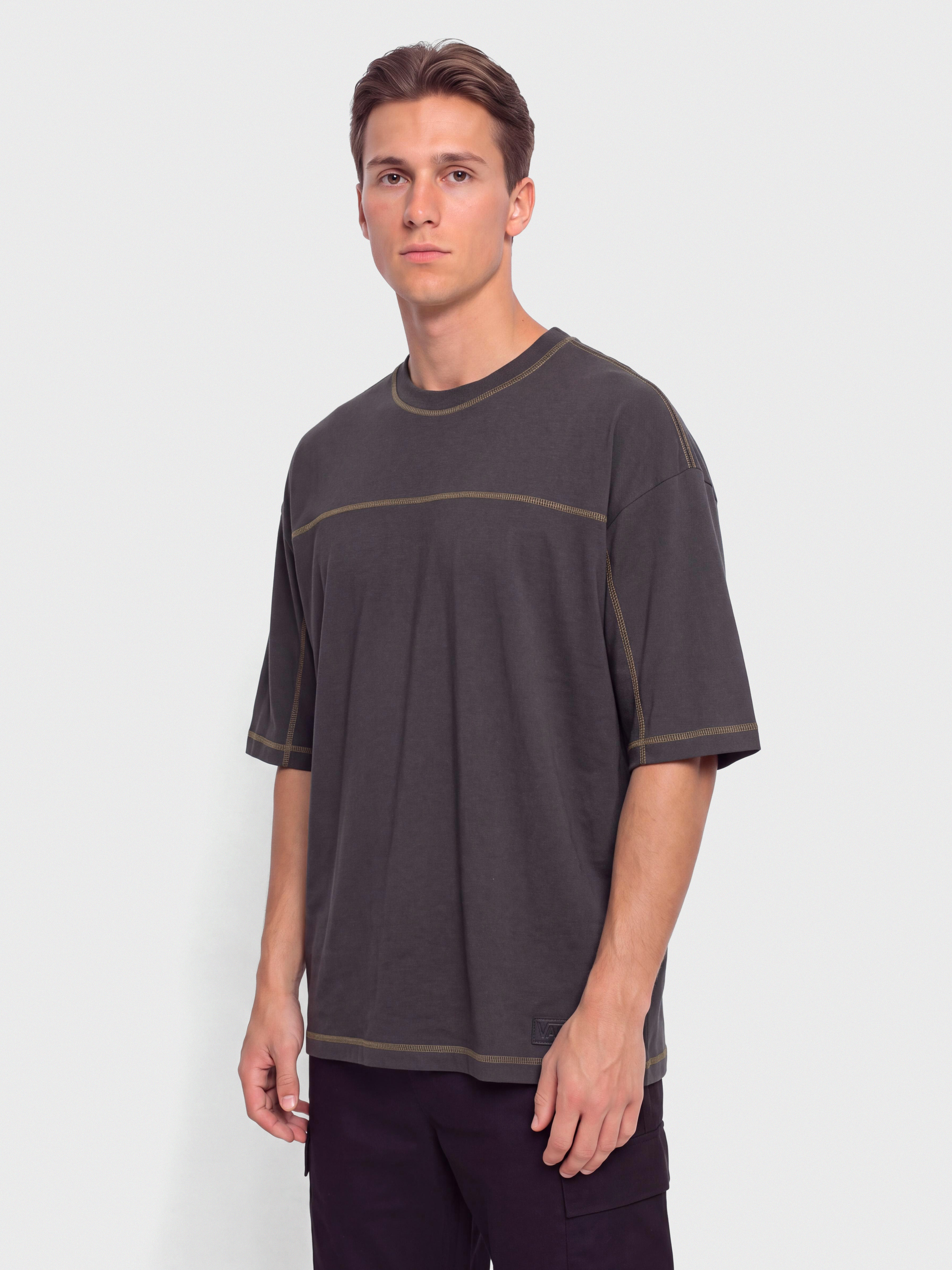 Vans Contrast Stitch Loose Fit T-Shirt (charcoal grey)