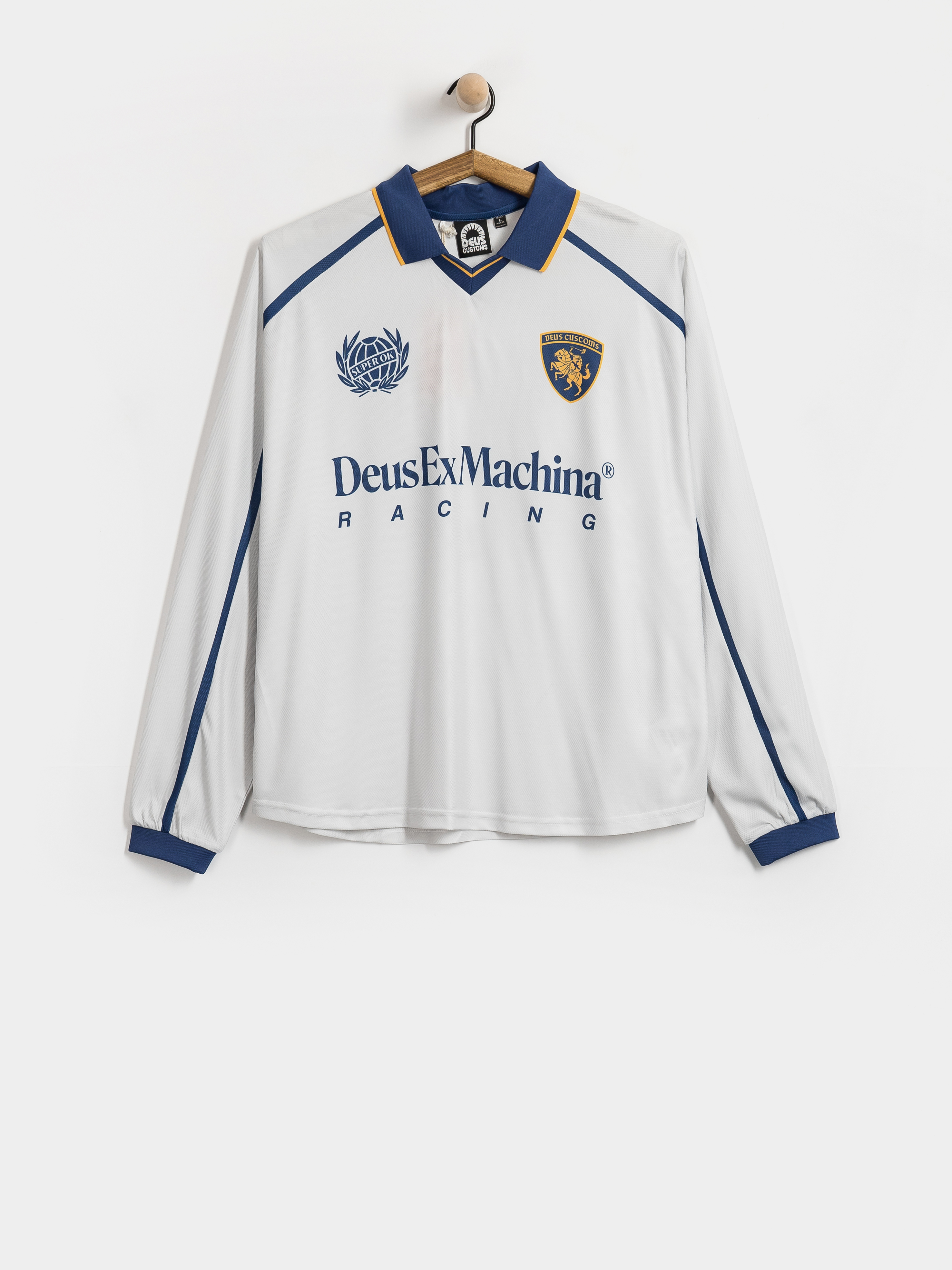 Deus Ex Machina Galactico Moto Jersey Longsleeve (white)