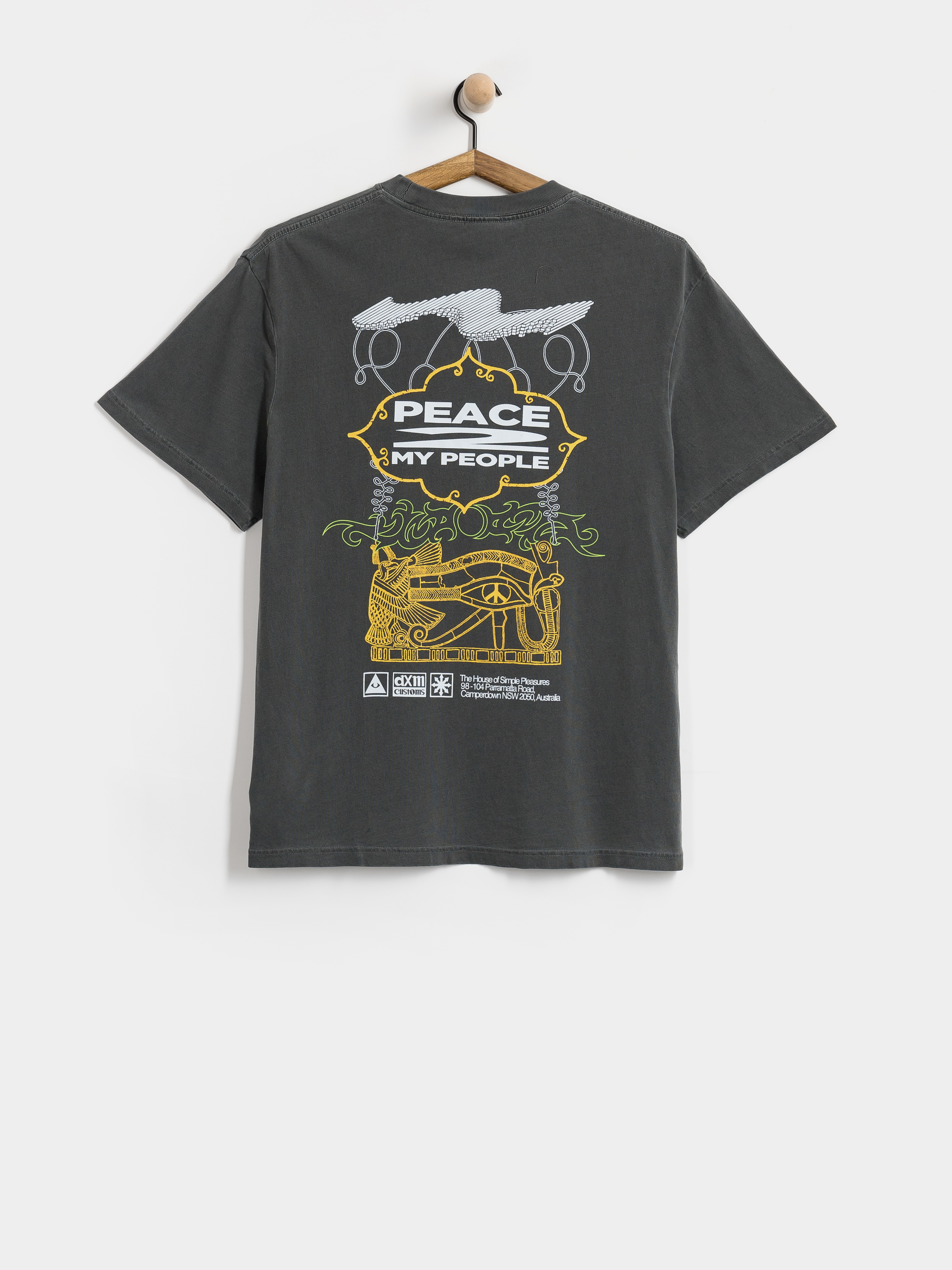 Deus Ex Machina Easy Peacey T-Shirt (anthracite grey)