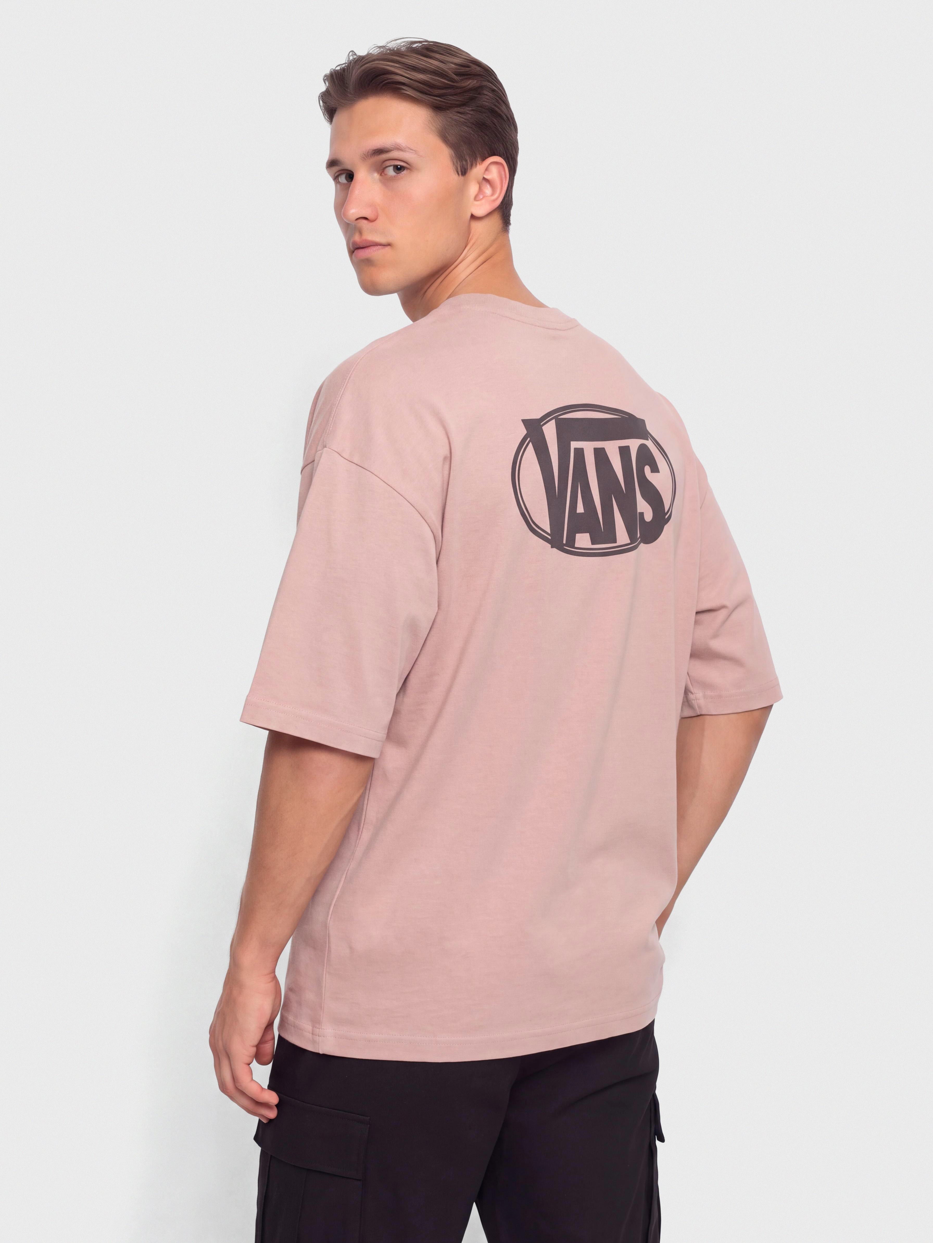 Vans Oval Logo Loose T-Shirt (misty mauve)