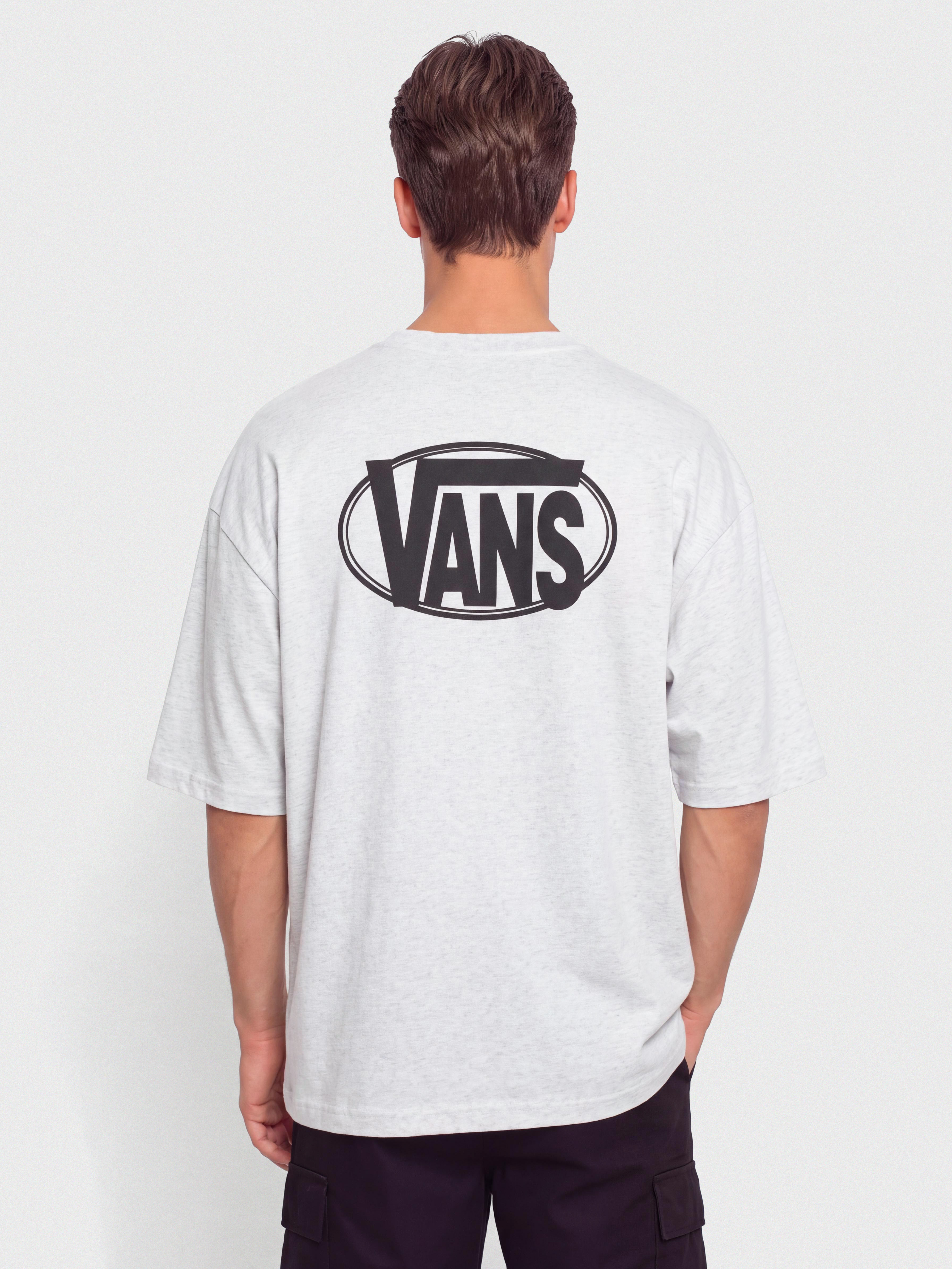 Vans Oval Logo Loose T-Shirt (light grey heat)