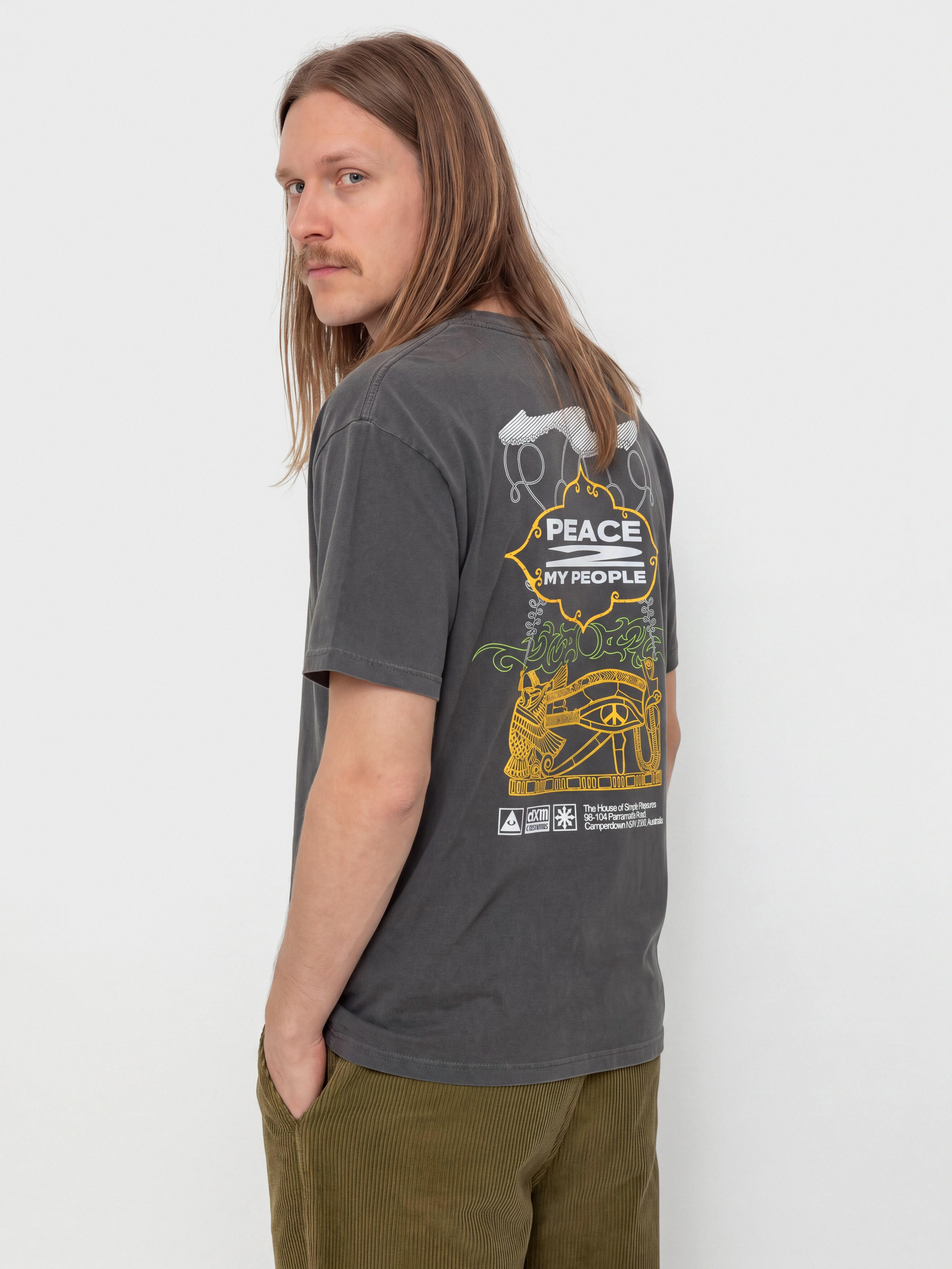 Deus Ex Machina Easy Peacey T-Shirt (anthracite grey)