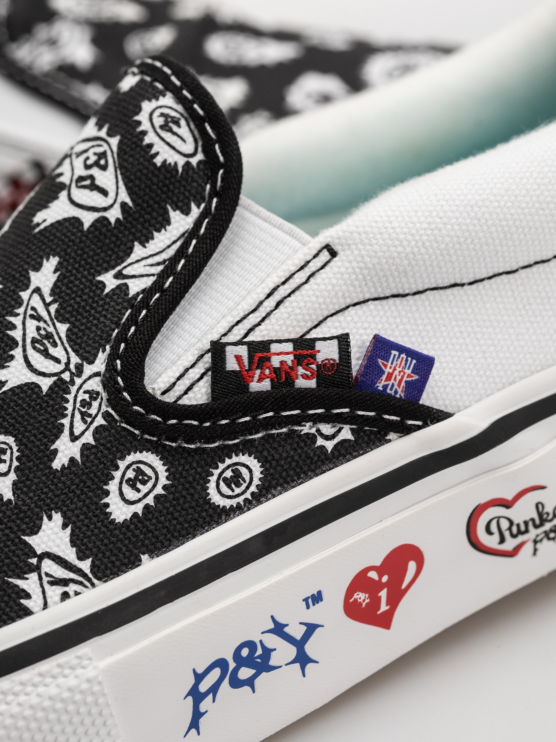 Vans Shoes Skate Slip On Punk&Yo (black/white)