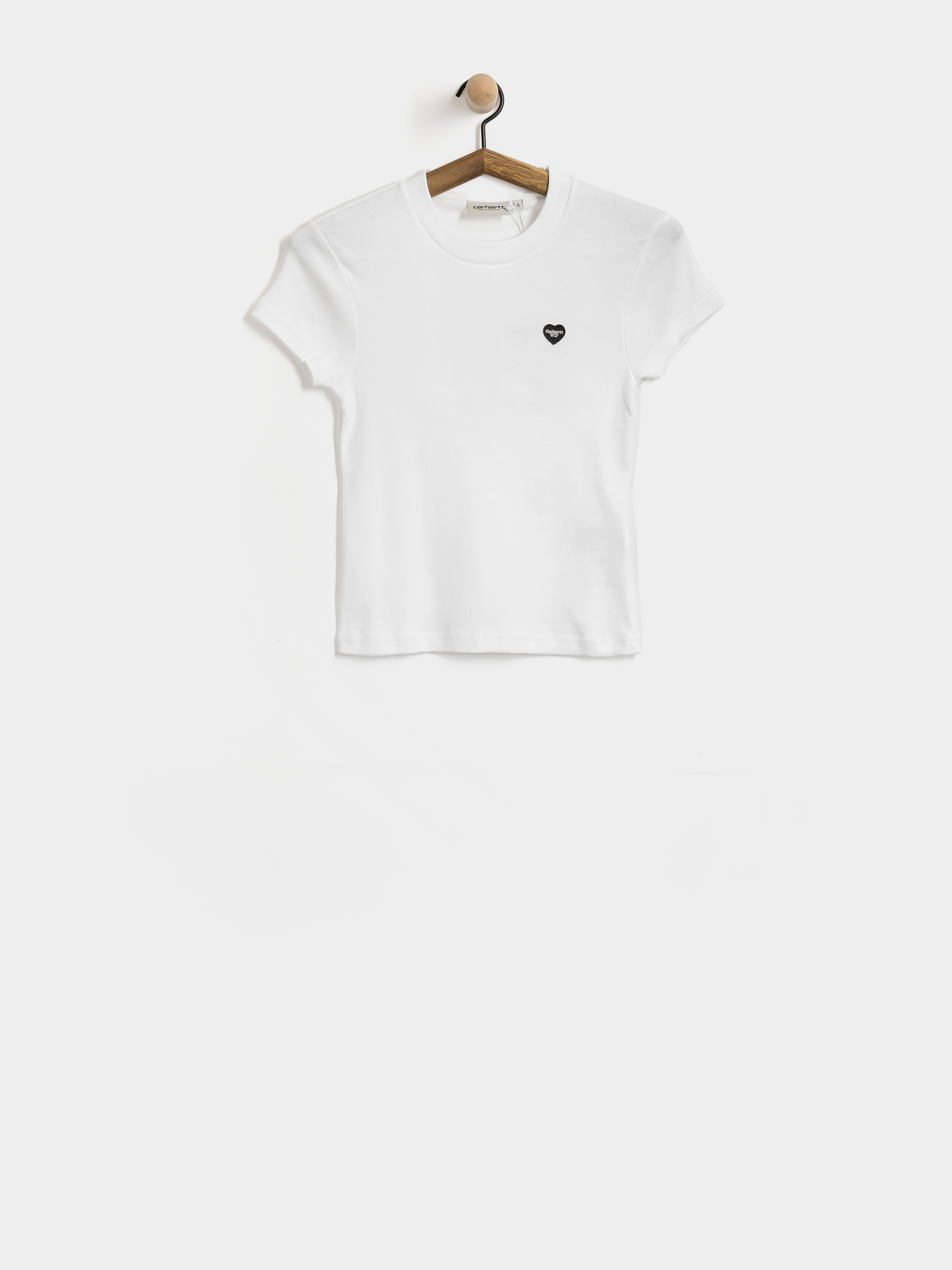 Carhartt WIP T-Shirt Small Heart Patch Wmn (white/black)
