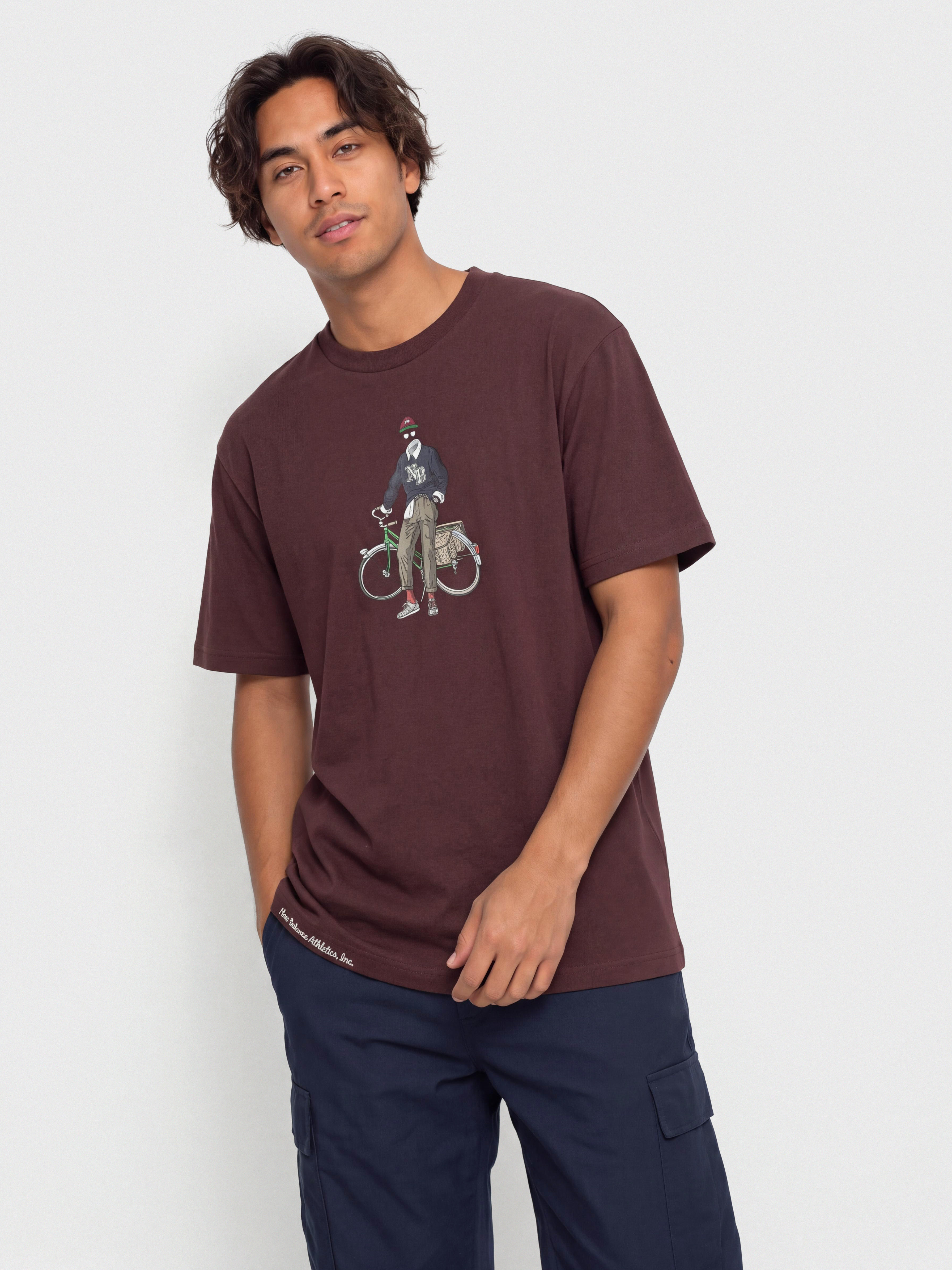 New Balance T-Shirt Varsity Bike (cherry leather)