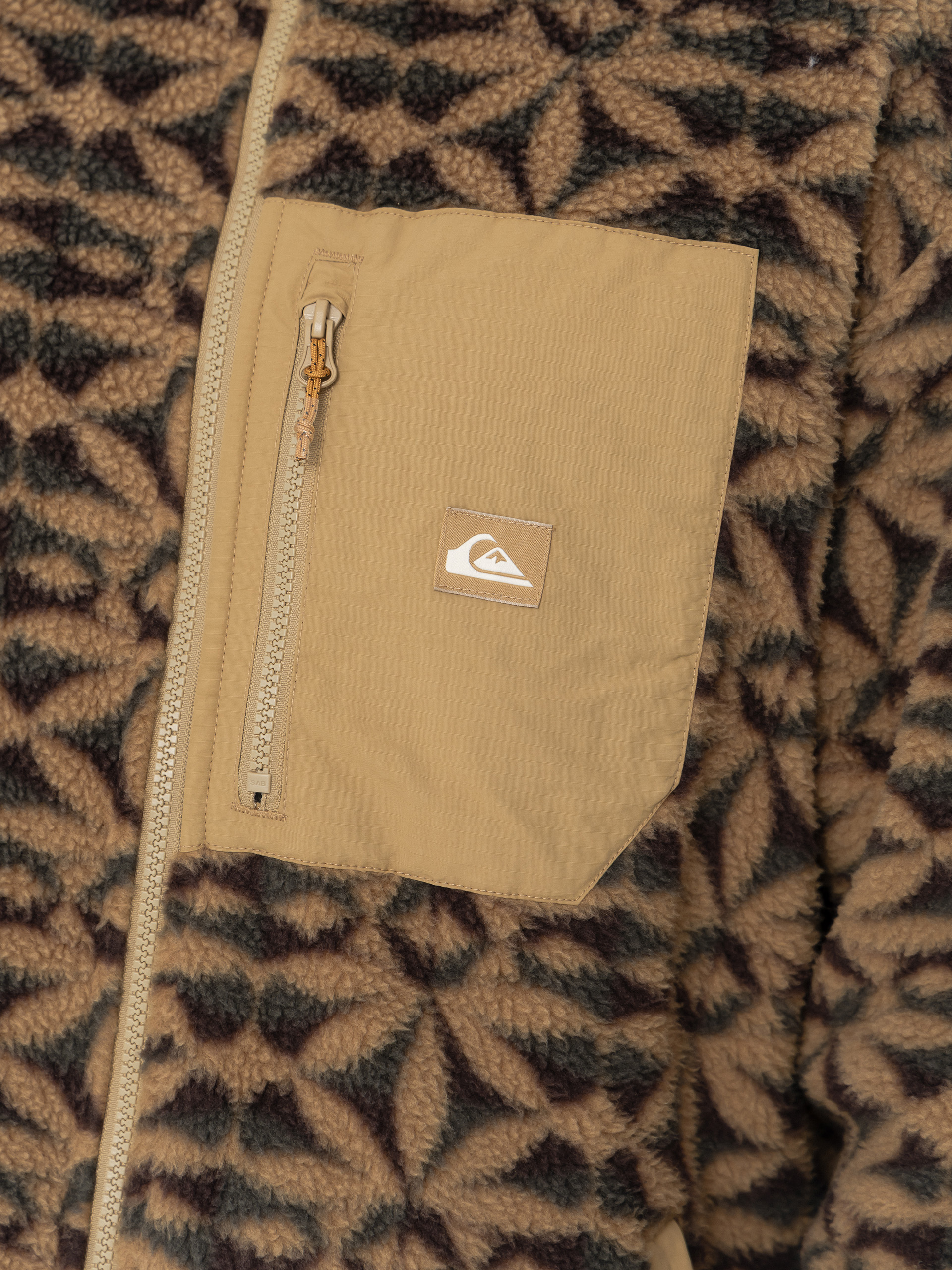 Mens Quiksilver Clean Coast Fz Fleece (nature tile kelp)