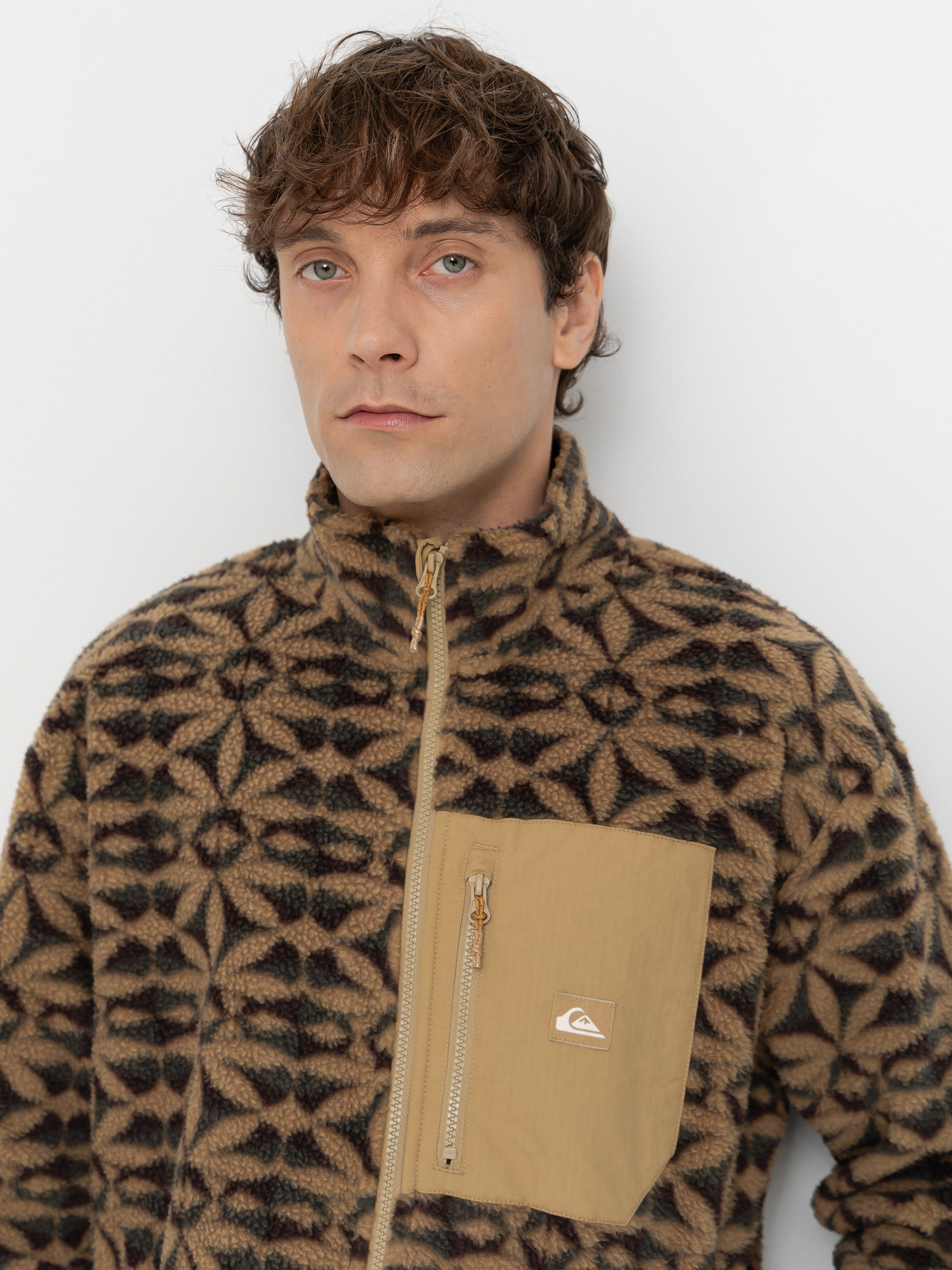 Herren Quiksilver Clean Coast Fz Fleece jacke (nature tile kelp)