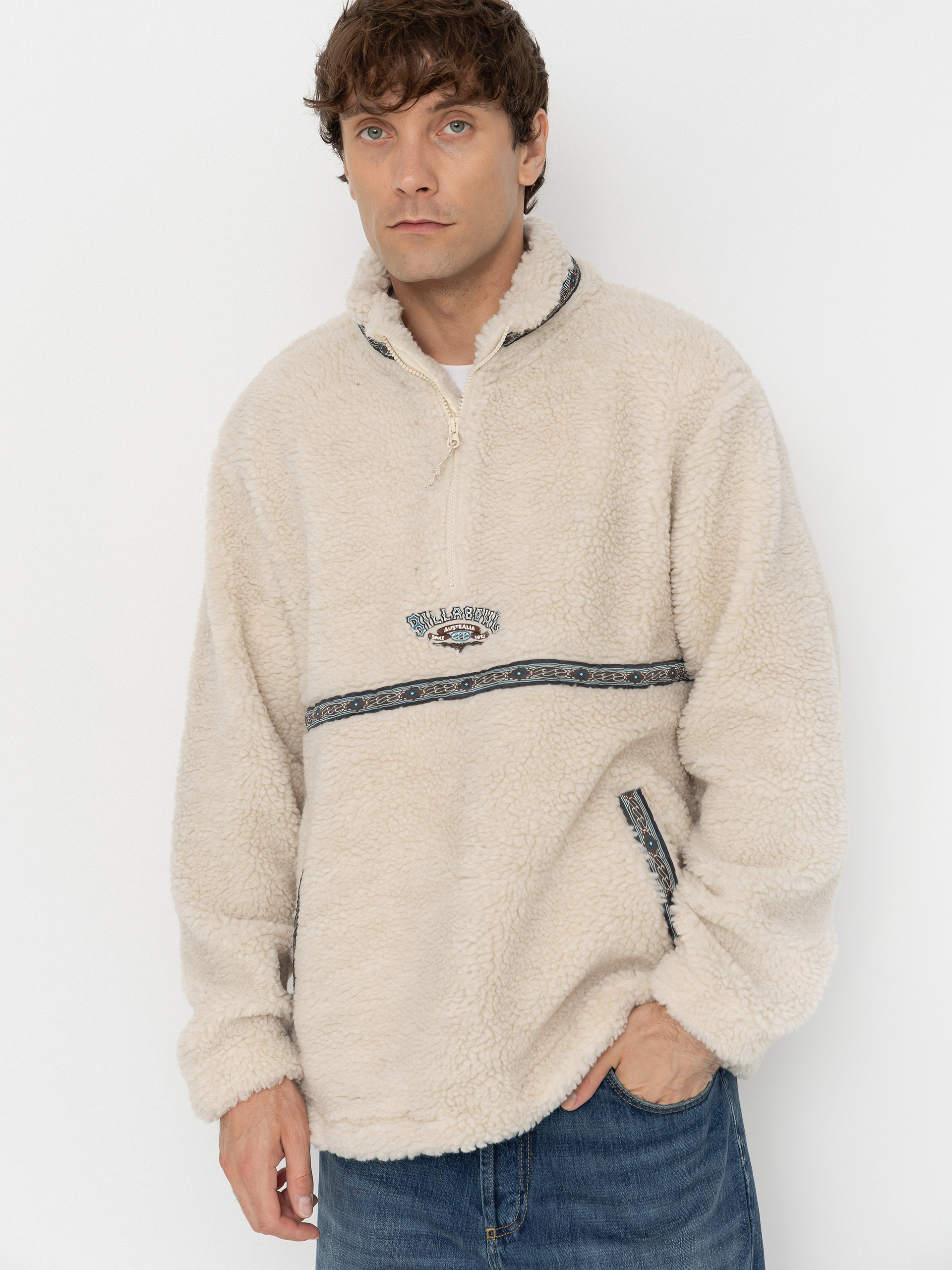 Billabong Tombstone Half Zip Fleece Jacke (oatmeal)
