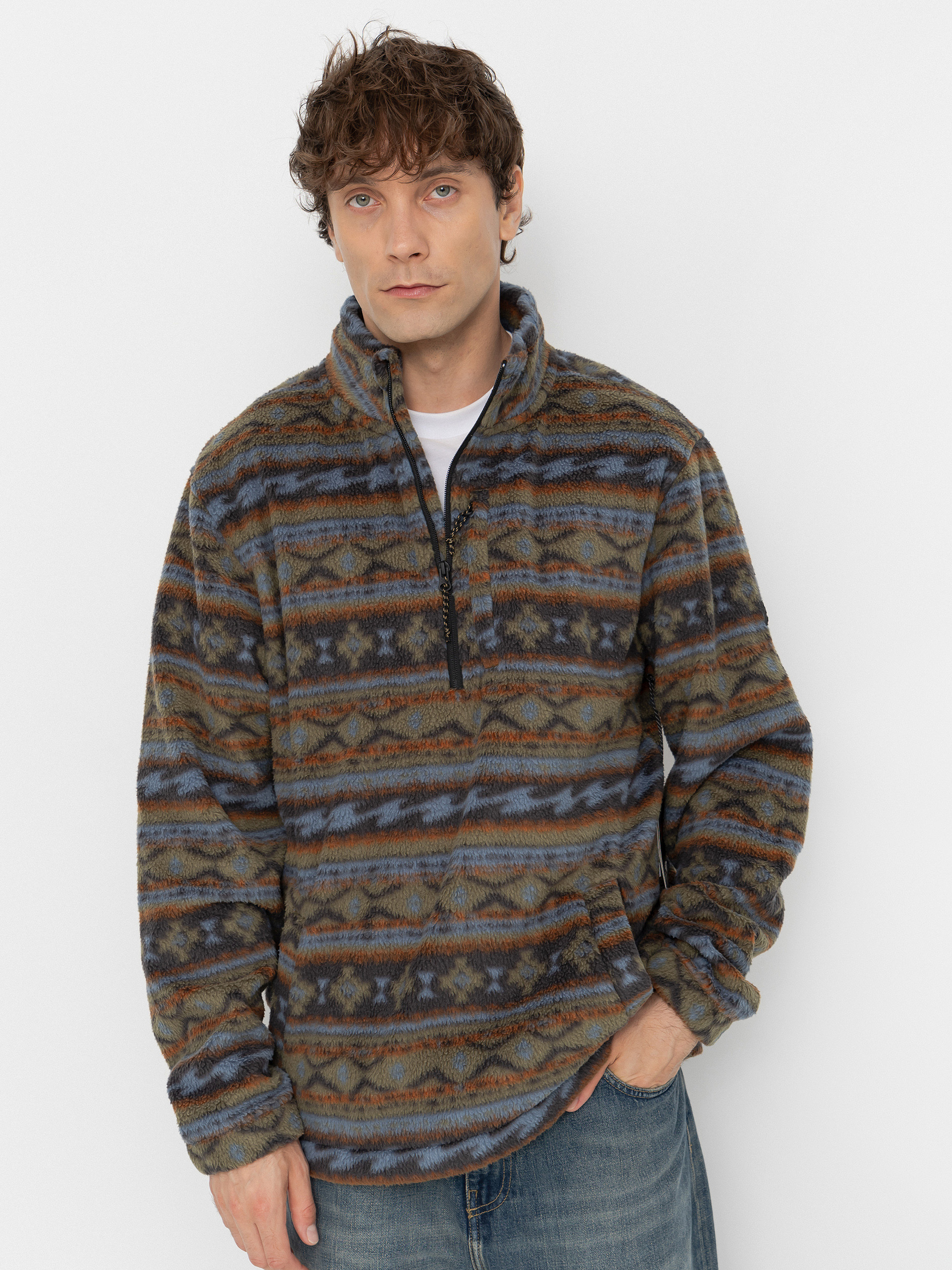 Billabong Fleece Jacke Boundary Mock Neck (raven)