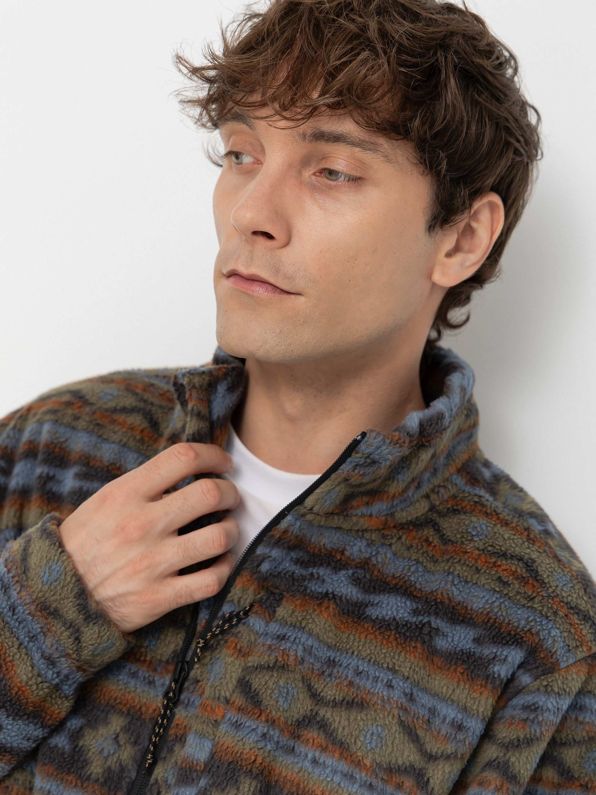 Mens Billabong Fleece  Boundary Mock Neck (raven)