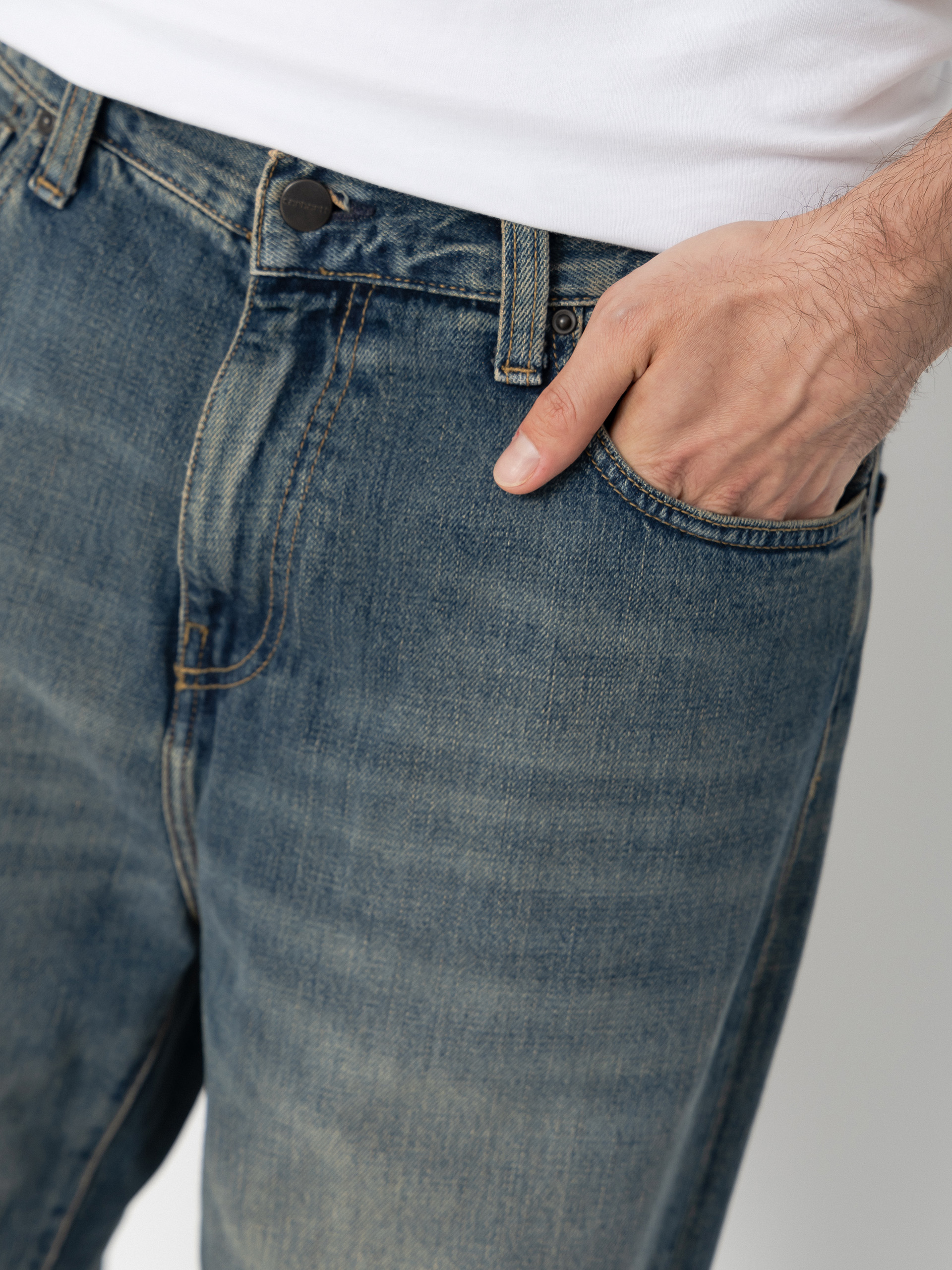 Carhartt WIP Aaron Pants (blue/worn used wash)