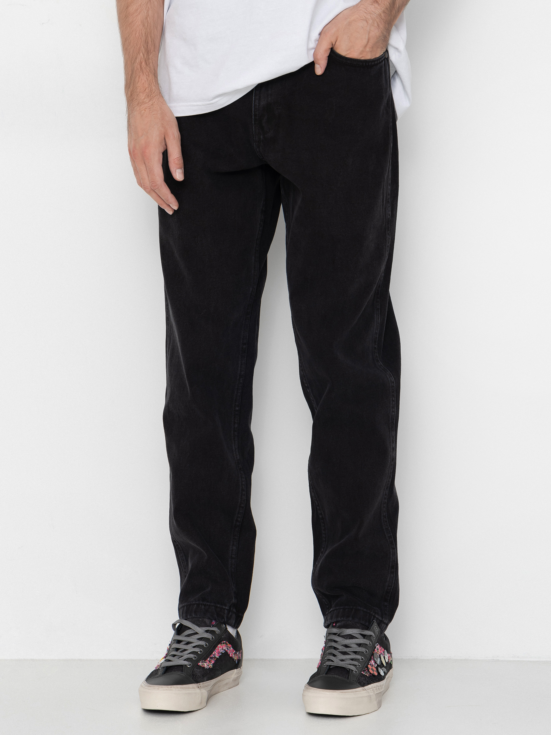 Karl Kani Small Signature Tapered Five Pocket Denim Hose (black)