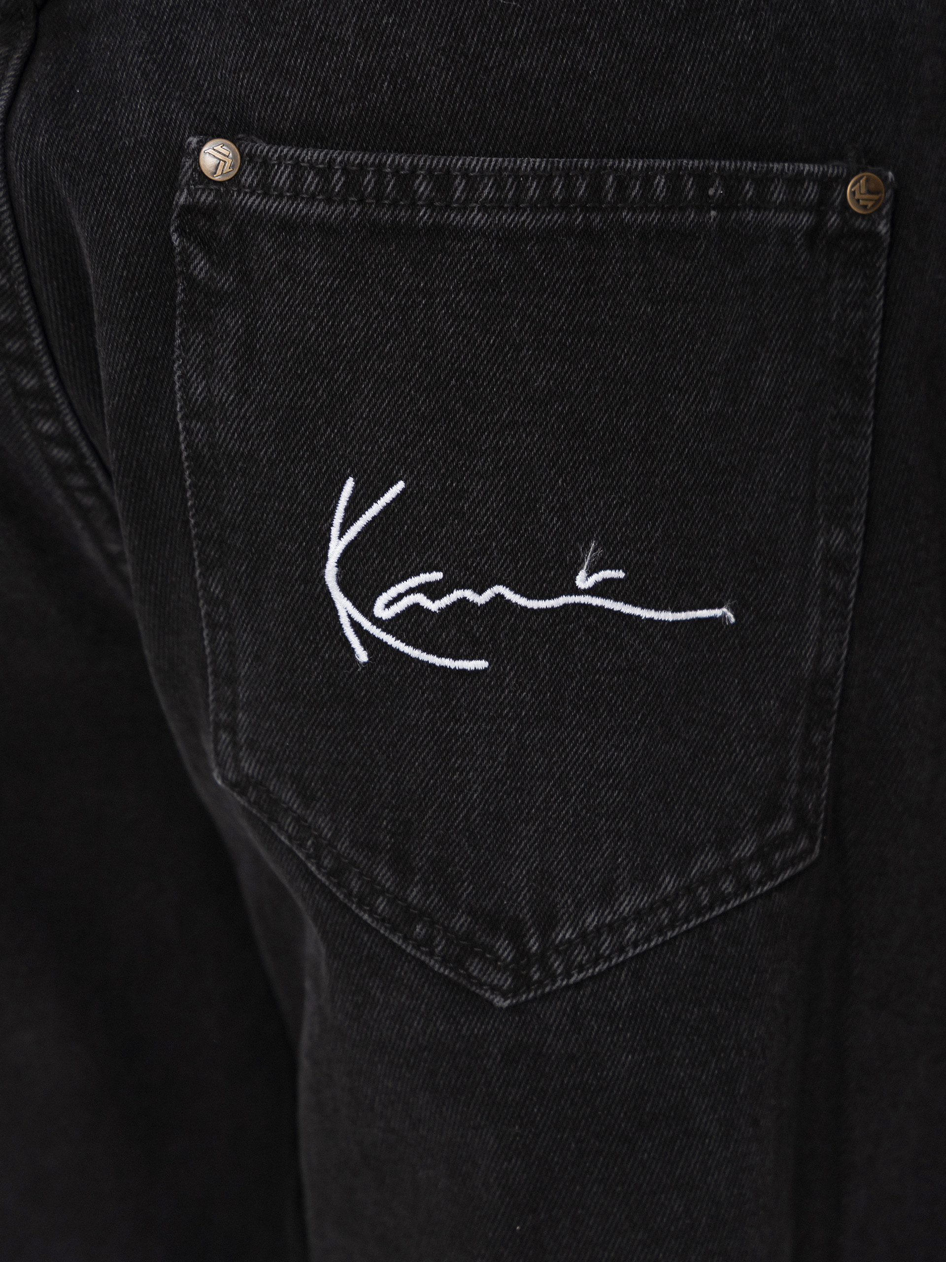 Karl Kani Small Signature Tapered Five Pocket Denim Pants (black)
