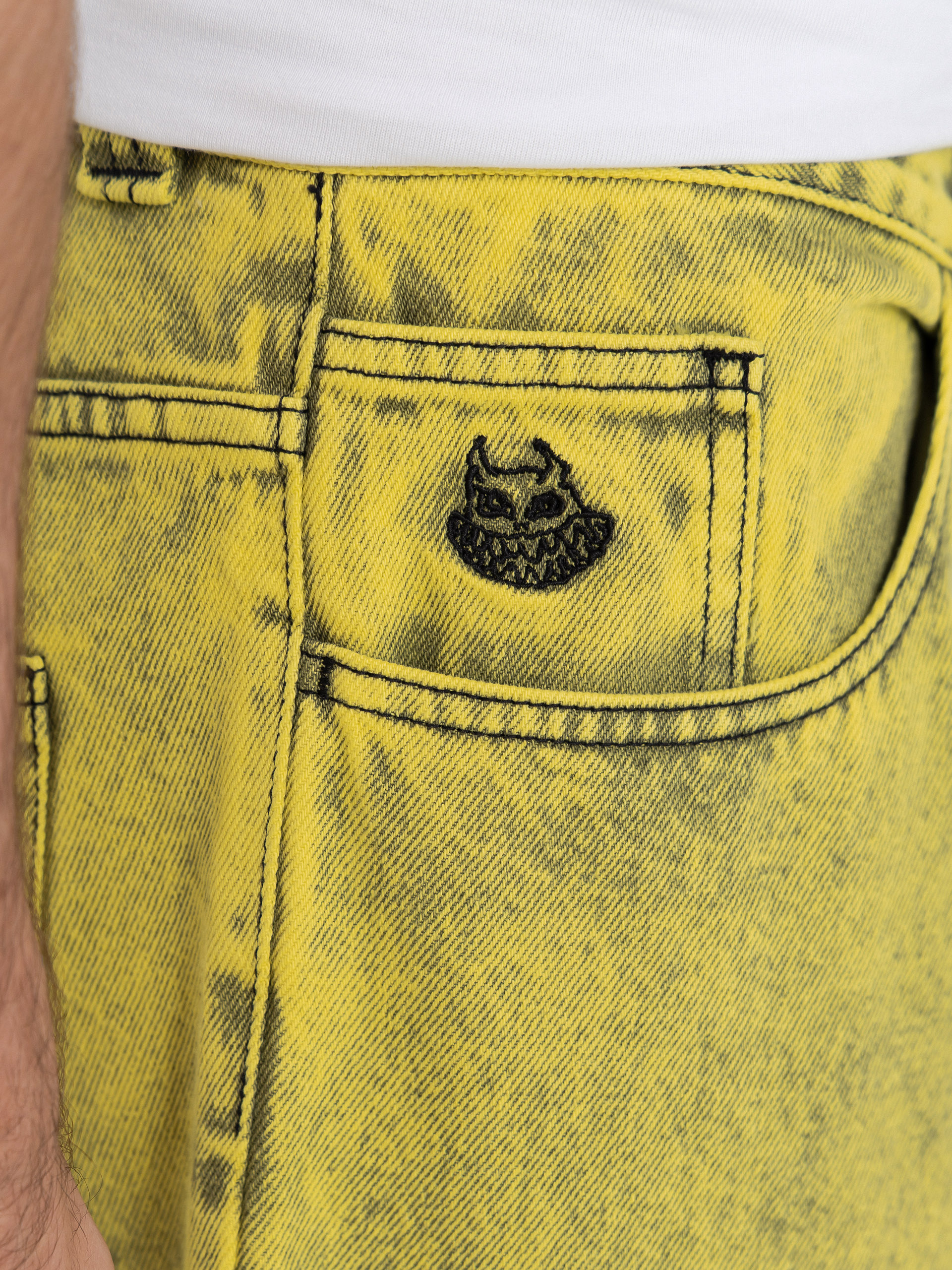 Polar Skate Pants Big Boy Demon Child (lemon black)