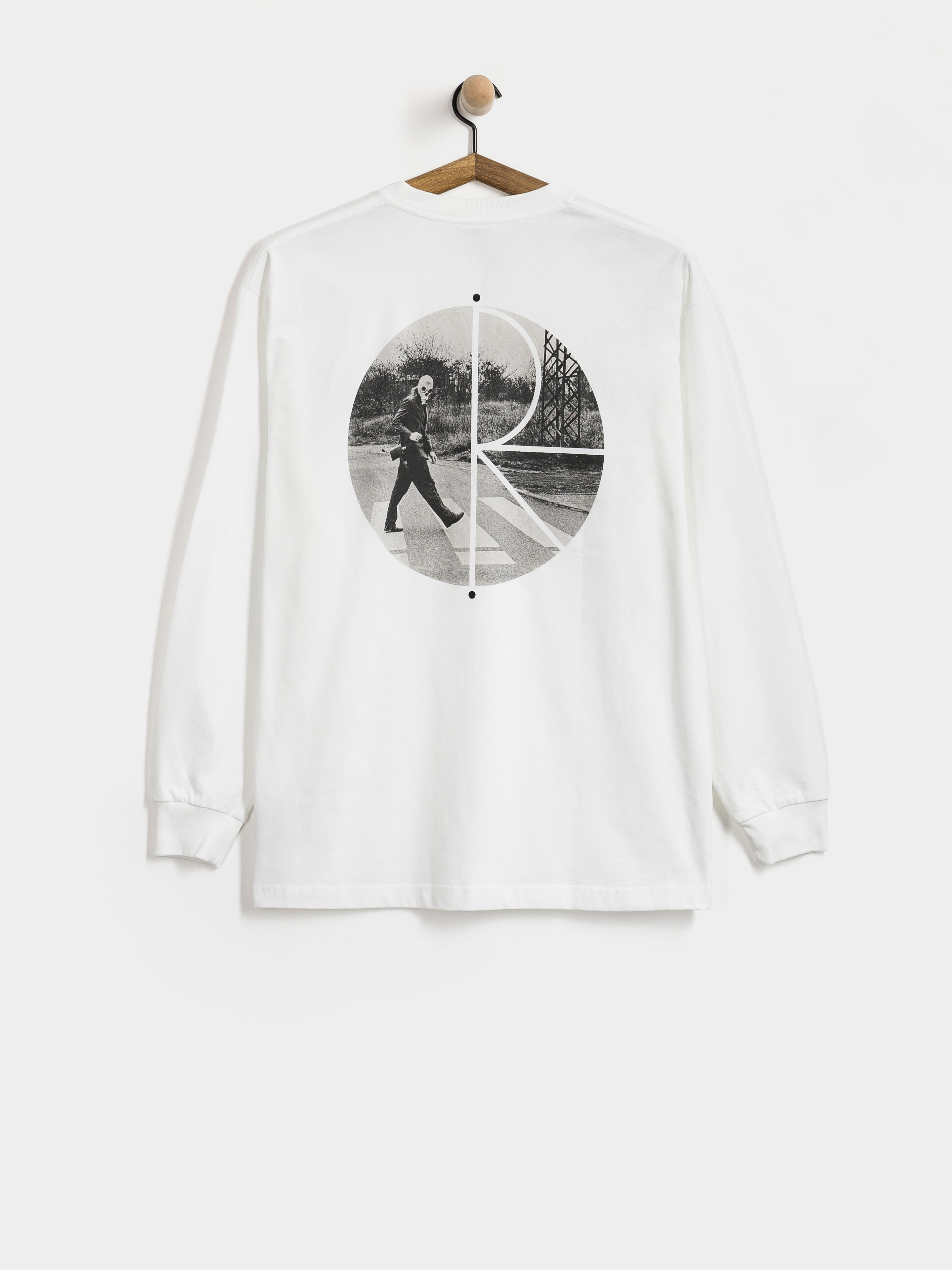 Polar Skate Longsleeve Fill Logo Klez Crossing (white)