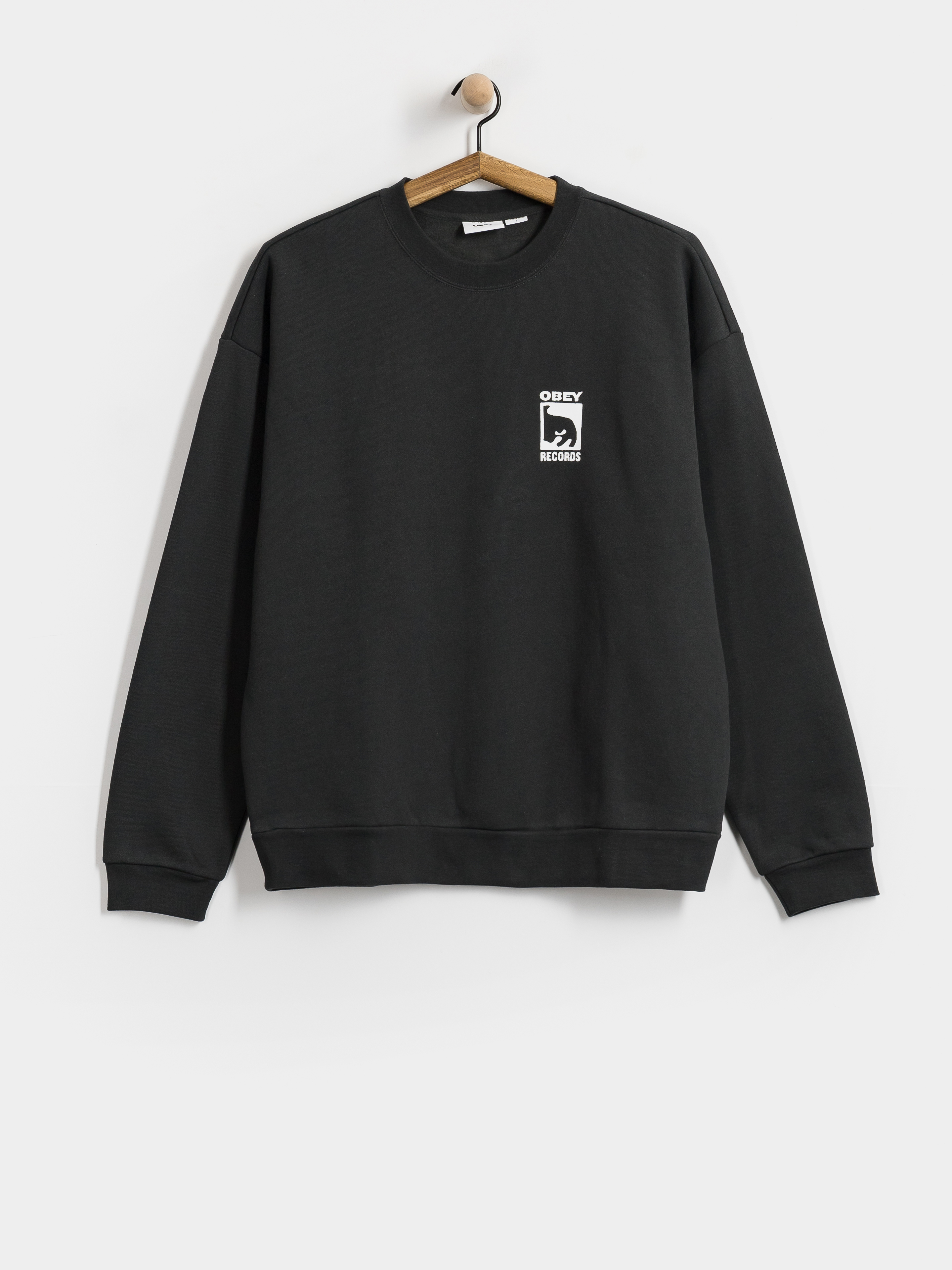 OBEY Sweatshirt Records Extra Heavy (vintage black)
