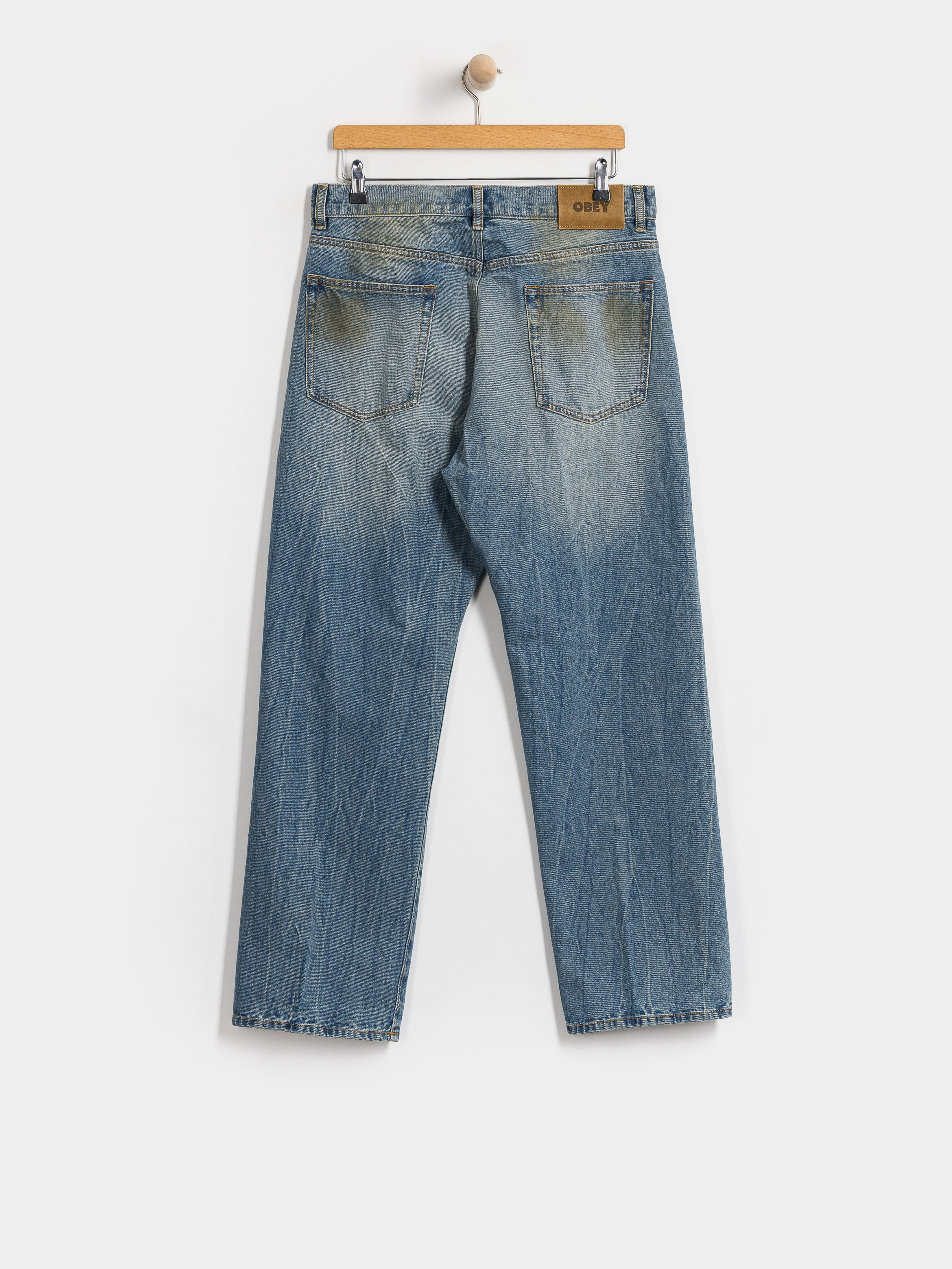 OBEY Pants Nelson Straight Denim (garage wash indigo)