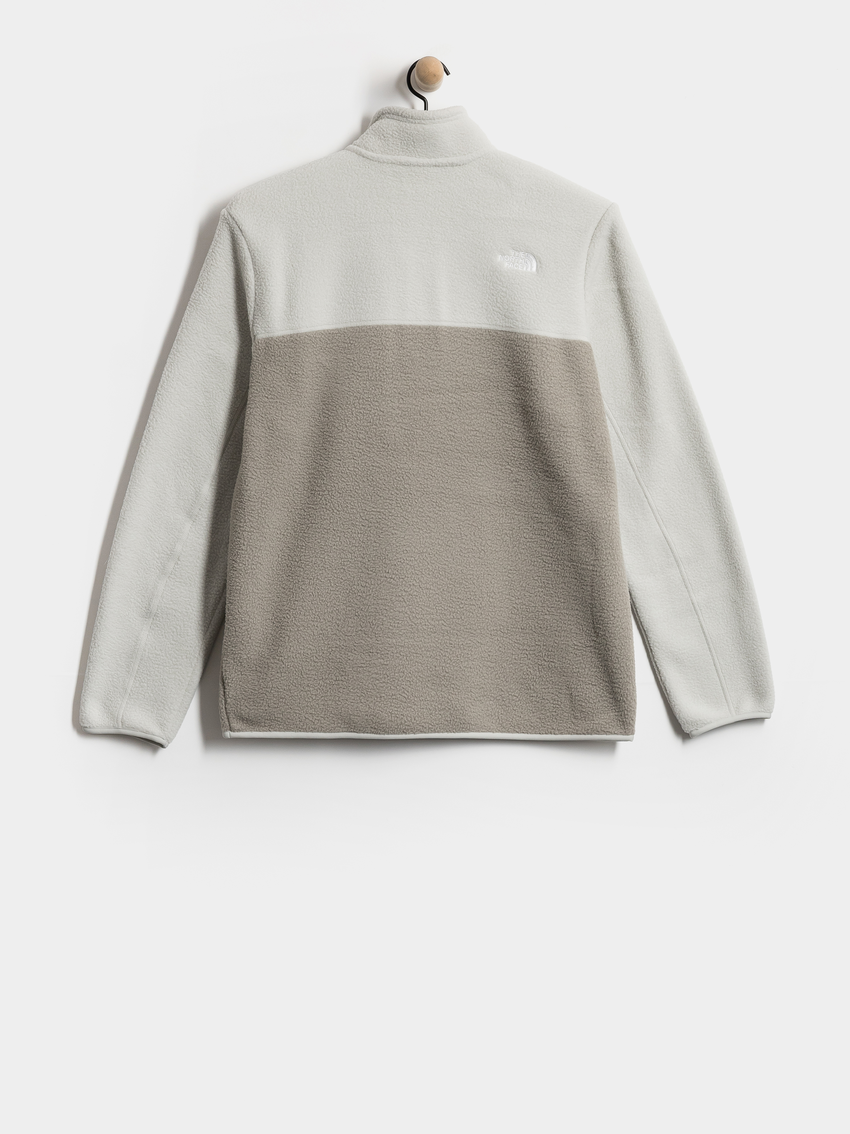 Mens The North Face Yumiori 1/4 Zip Fleece  (stone slab/cumulus cloud)
