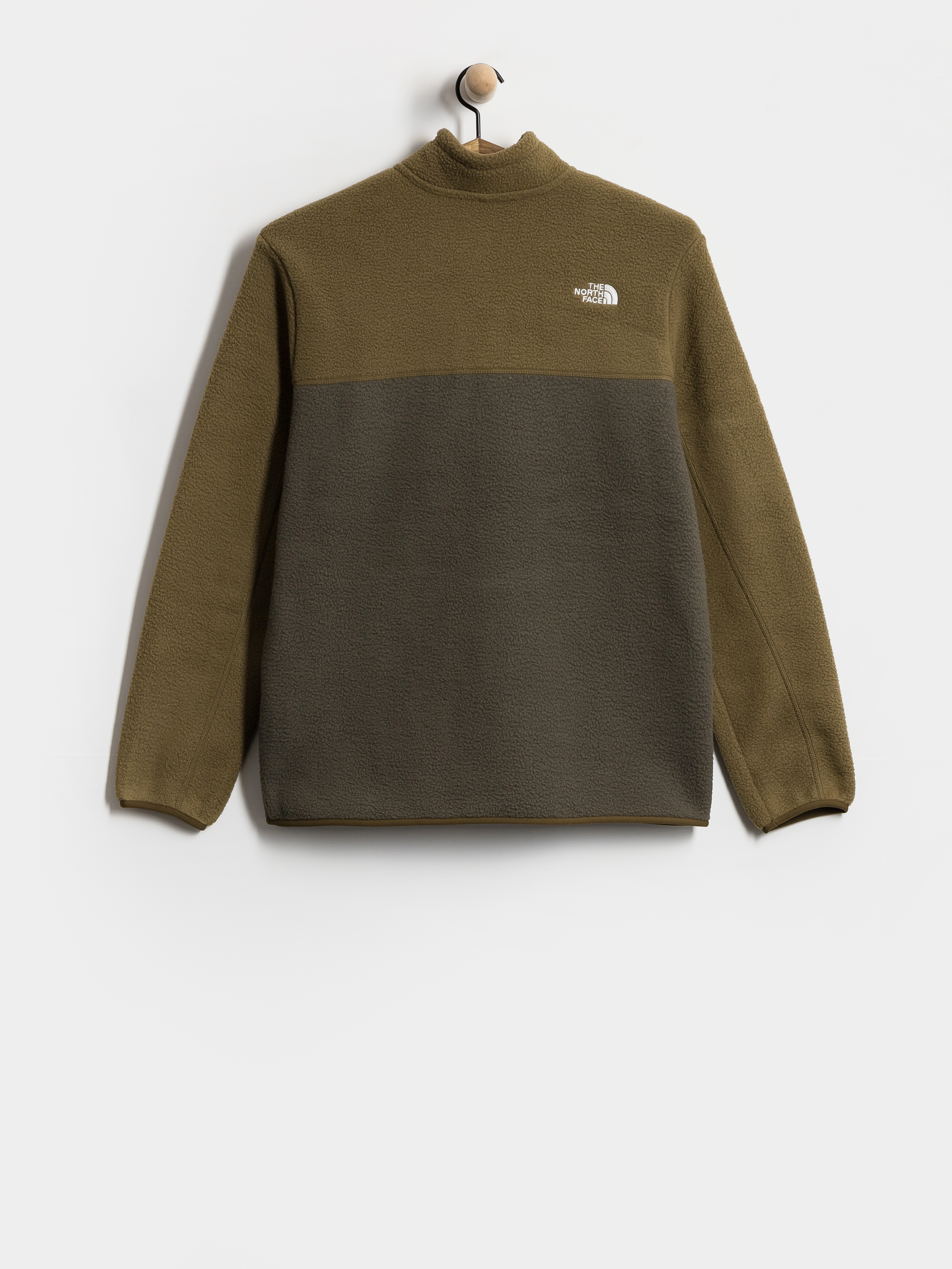 Mens The North Face Yumiori 1/4 Zip Fleece  (new taupe green/caraway)