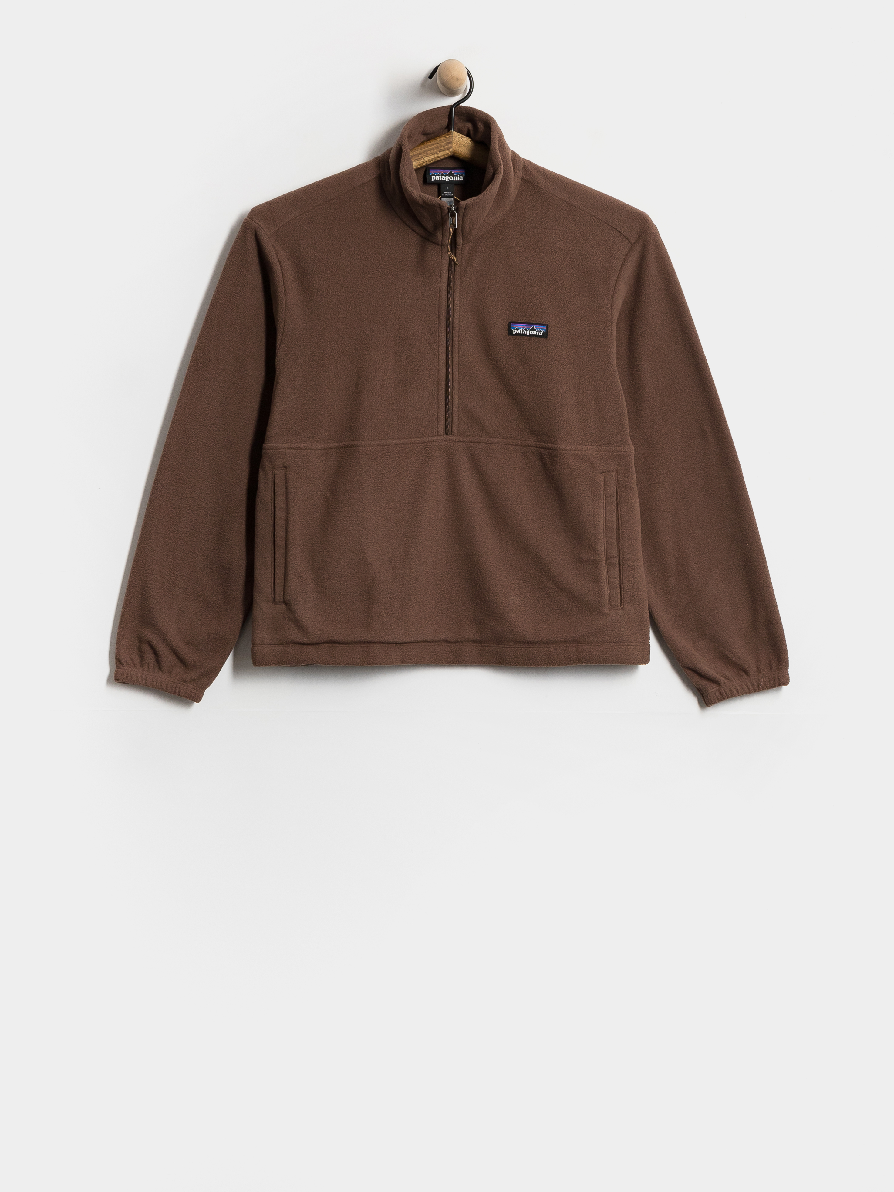 Womens Patagonia Fleece  Micro D 1/2 Zip (berm brown)