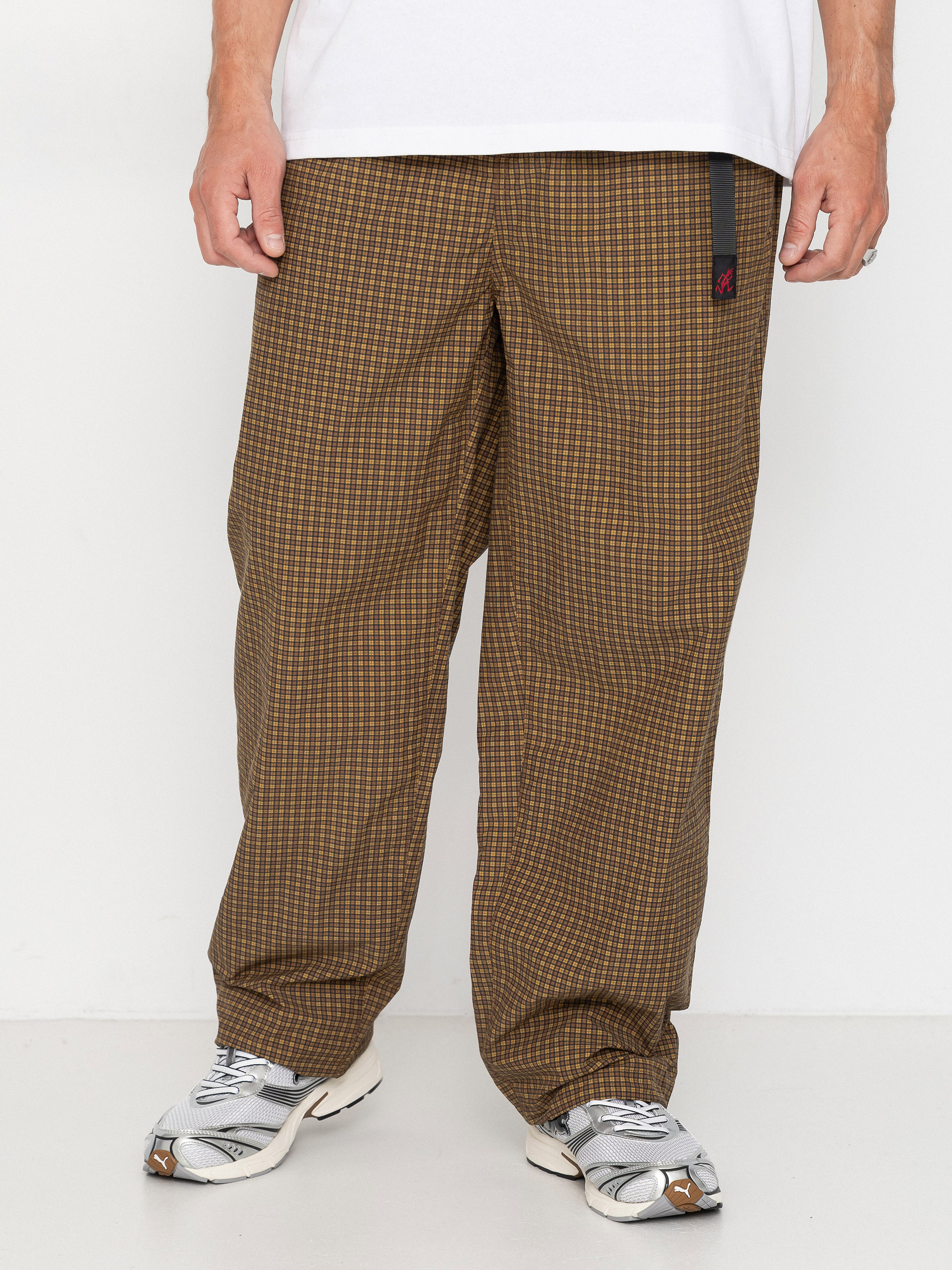 Gramicci Mini Check Nylon Pant Hose (brown check)