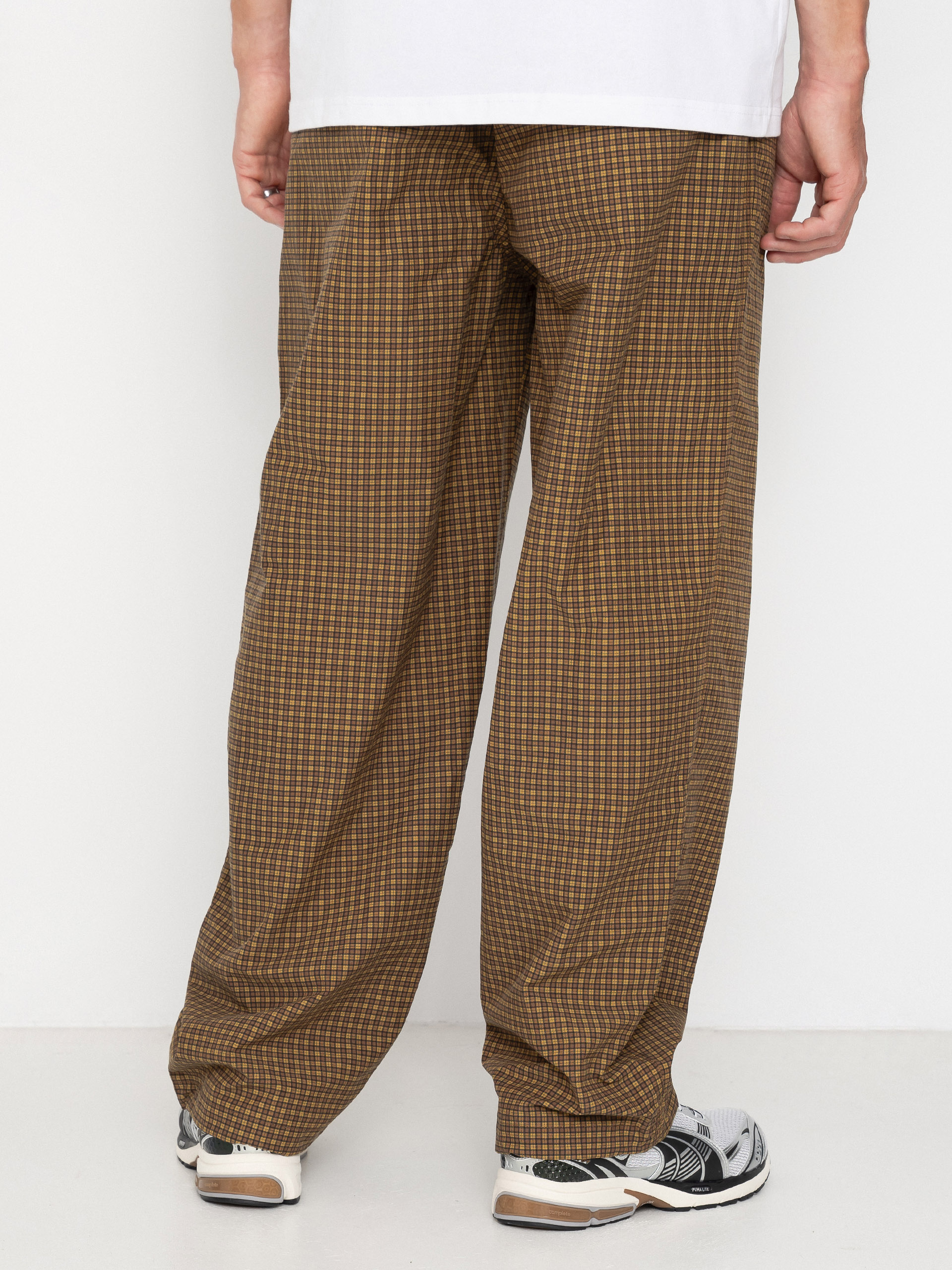 Gramicci Mini Check Nylon Pant Hose (brown check)