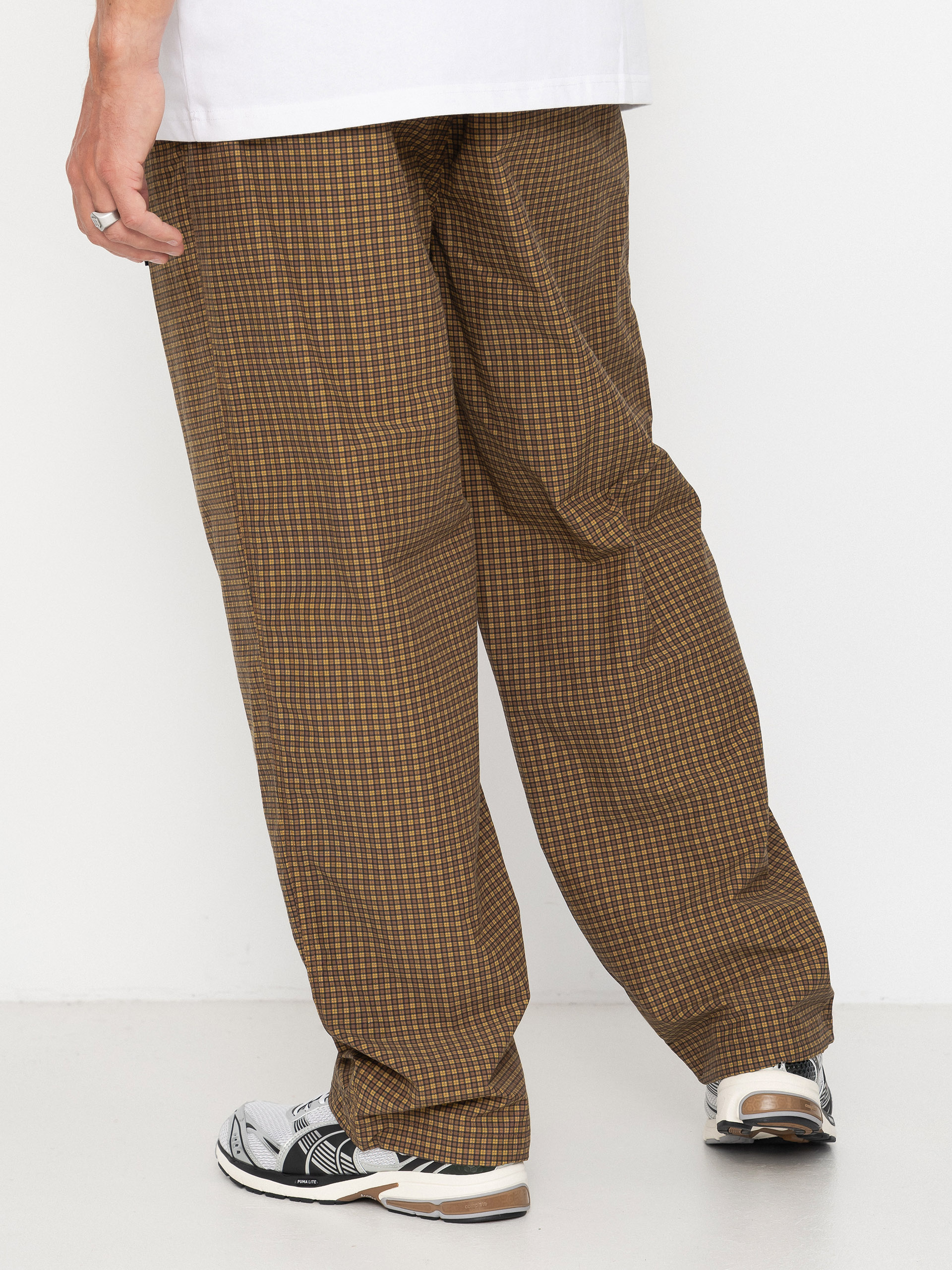 Gramicci Mini Check Nylon Pant Hose (brown check)