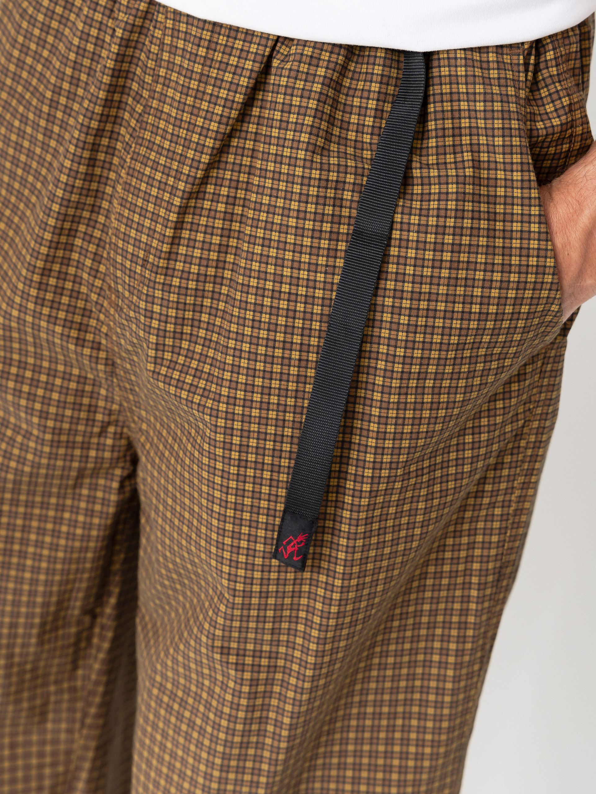 Gramicci Mini Check Nylon Pant Hose (brown check)