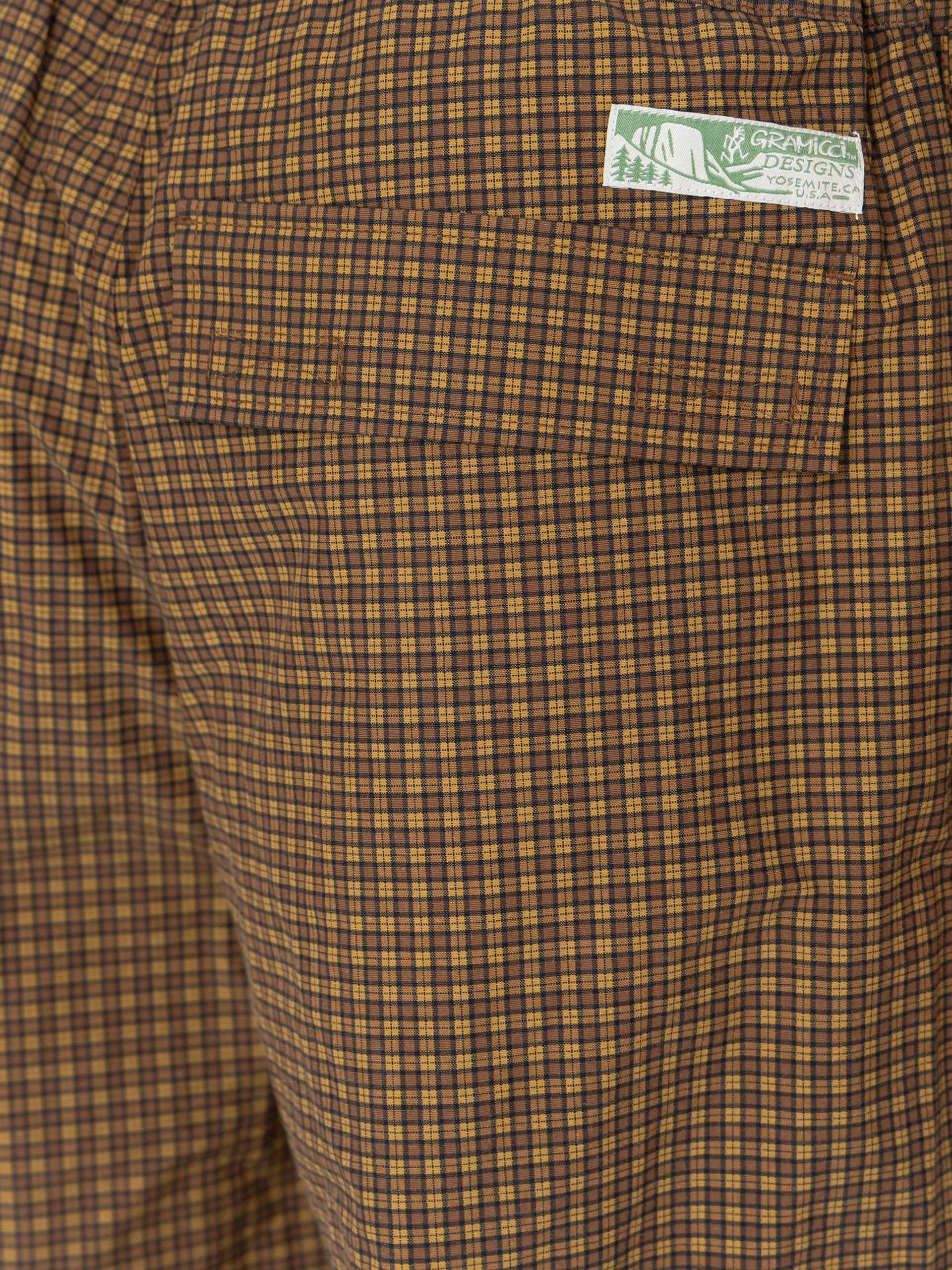 Gramicci Mini Check Nylon Pant Pants (brown check)