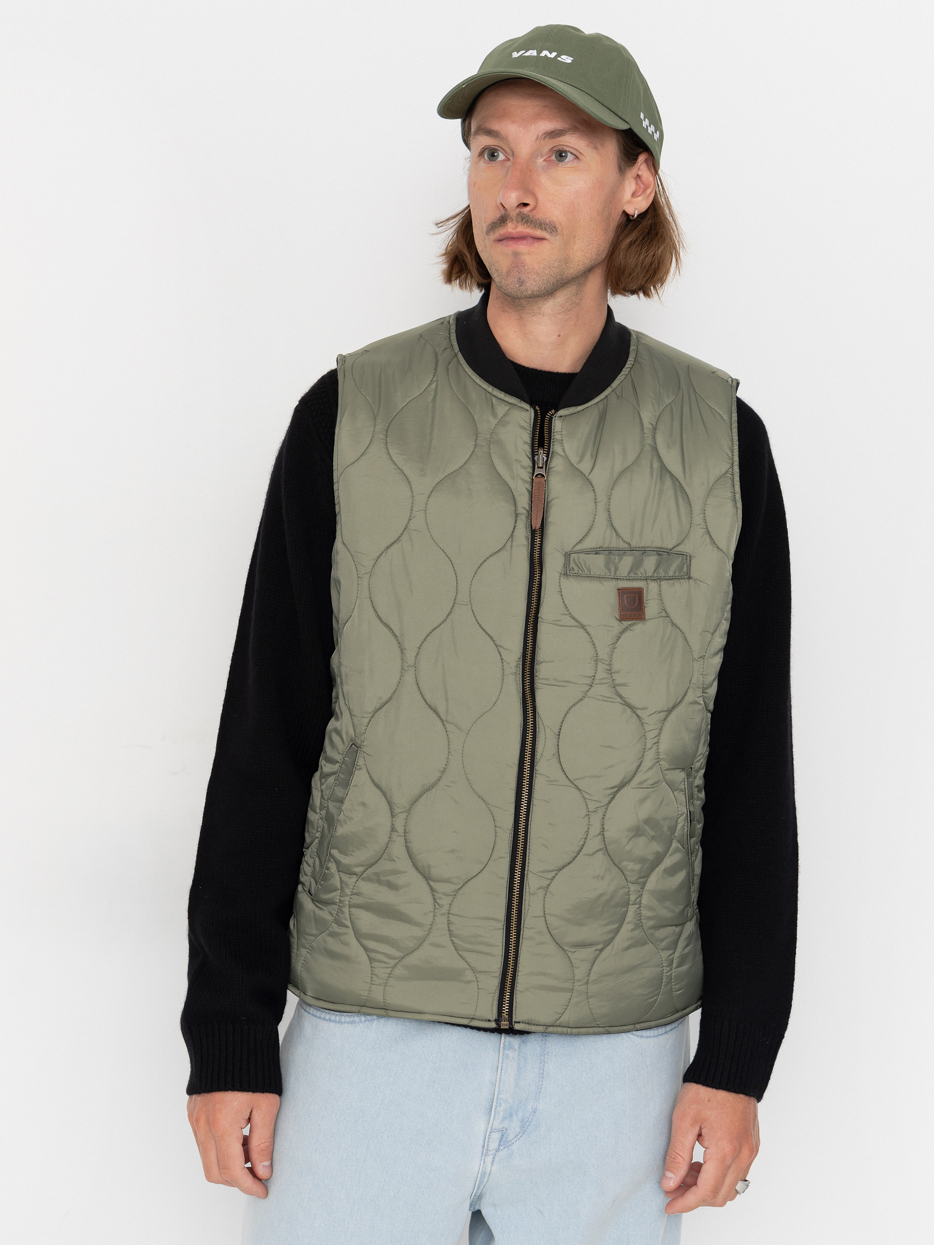 Brixton Weste Builders Abraham Rev (black/olive surplus)