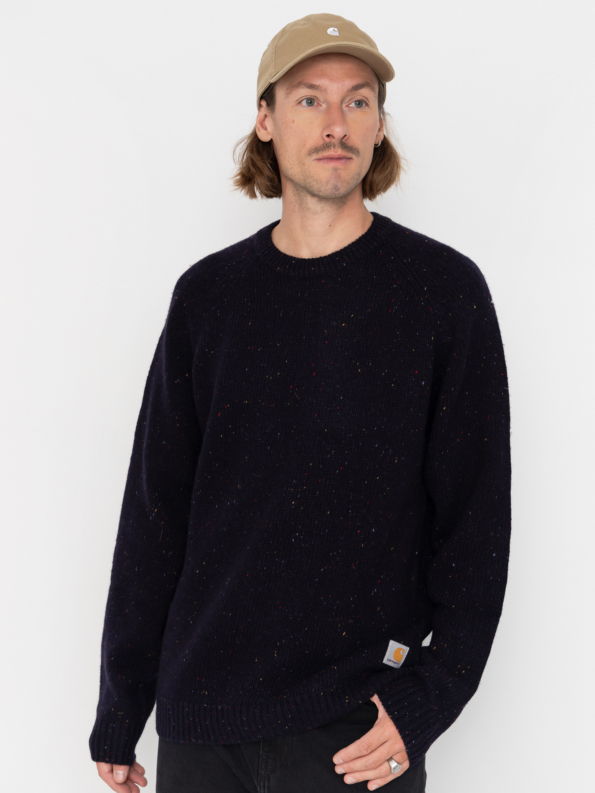 Carhartt WIP Pulli Anglistic (speckled dark navy)