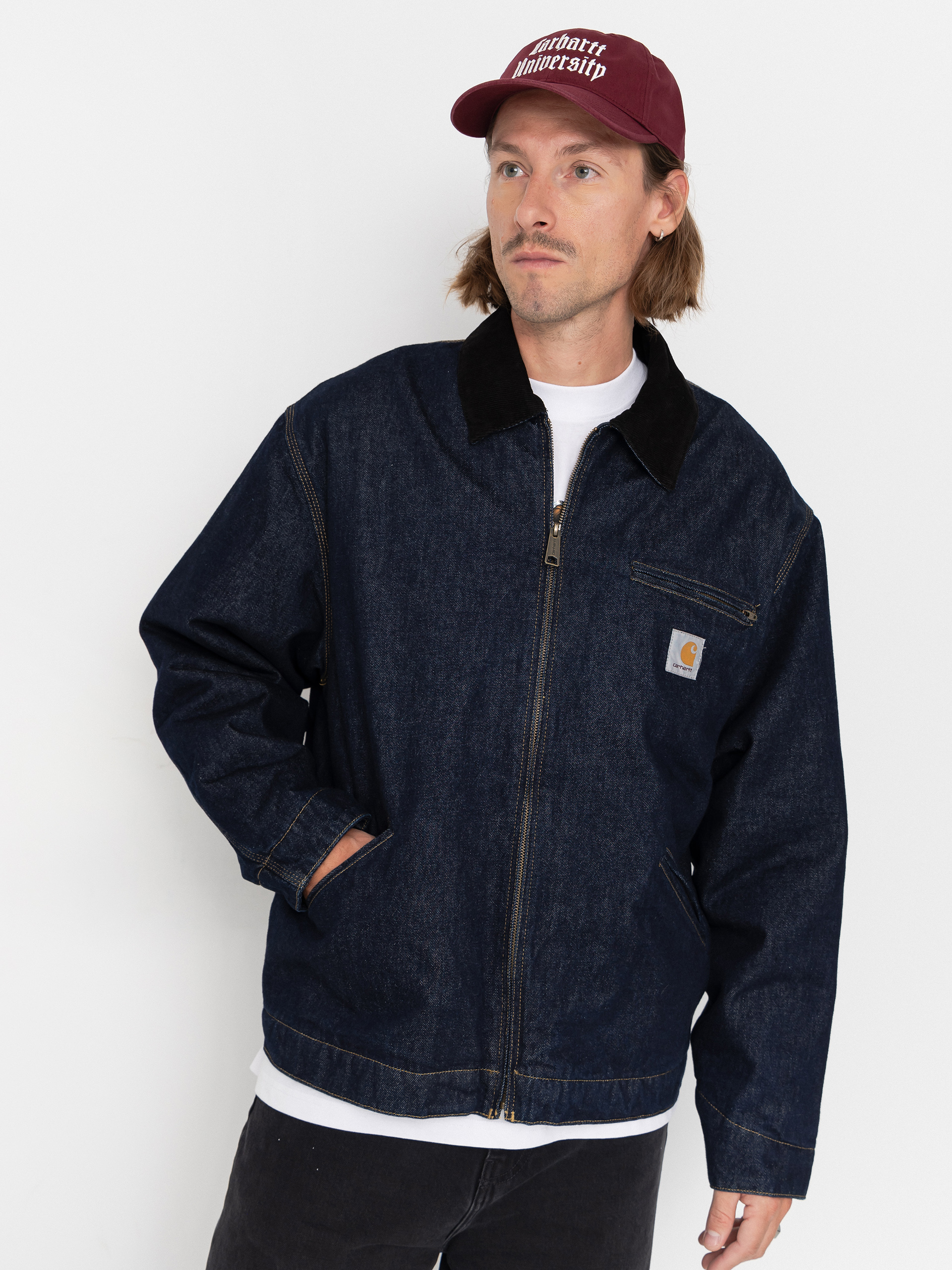 Carhartt WIP OG Detroit Jacket (blue/black/rinsed)