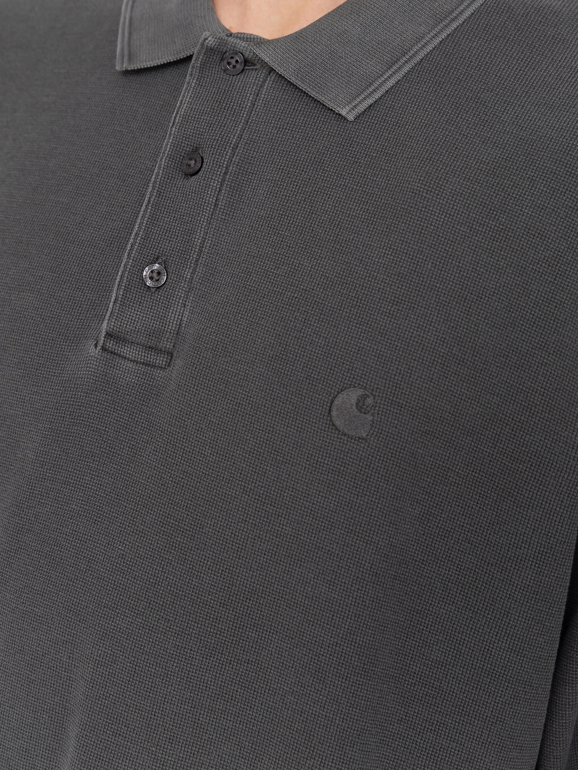 Carhartt WIP Longsleeve Waffle Rugby (black/garment dyed)