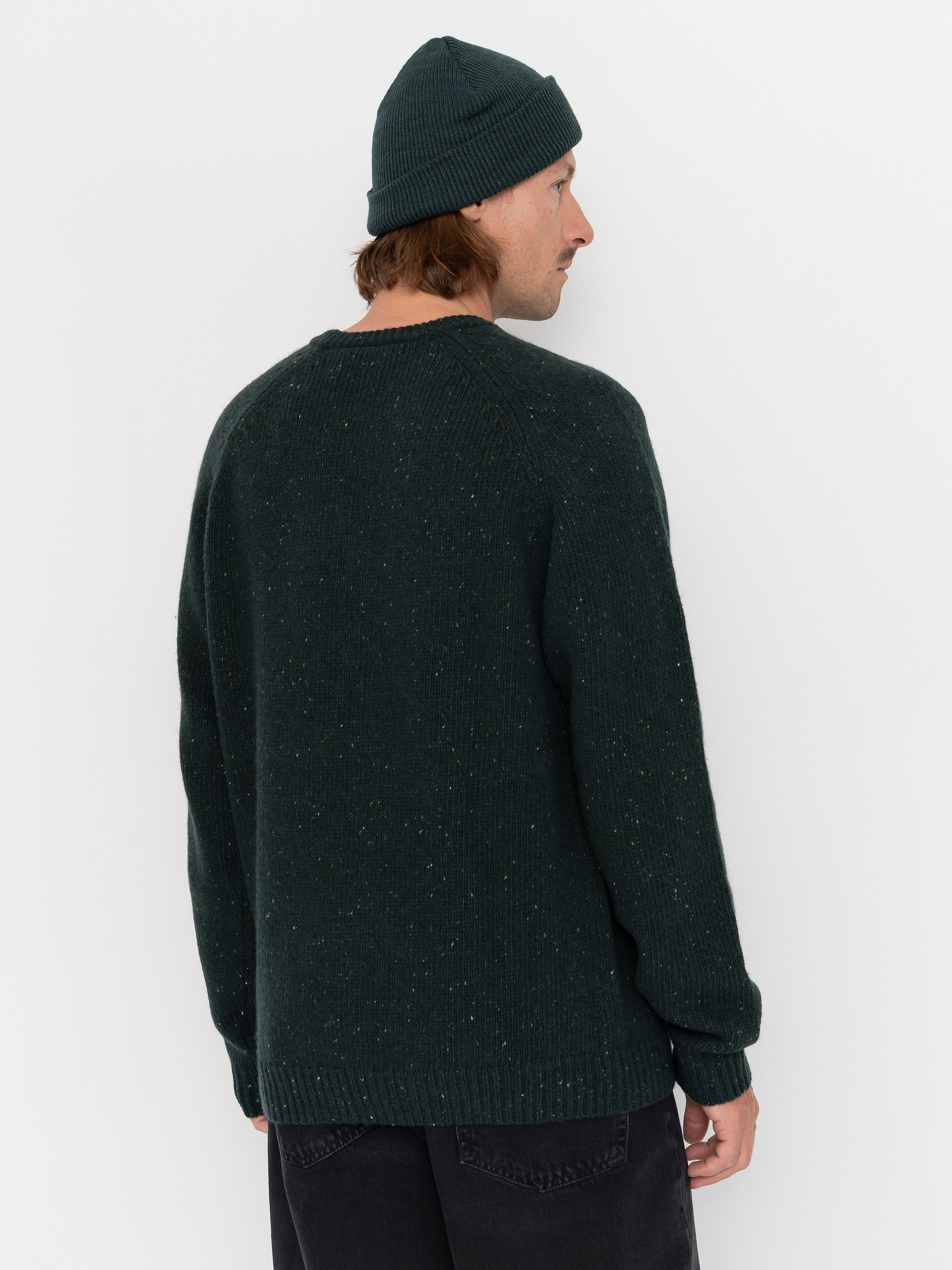 Carhartt WIP Sweater Anglistic (speckled dark scarab)