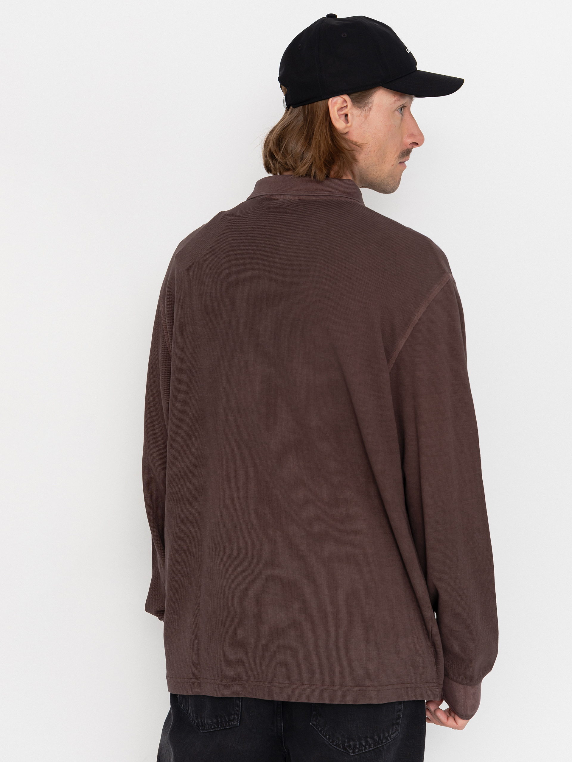 Carhartt WIP Longsleeve Waffle Rugby (palisander/garment dyed)