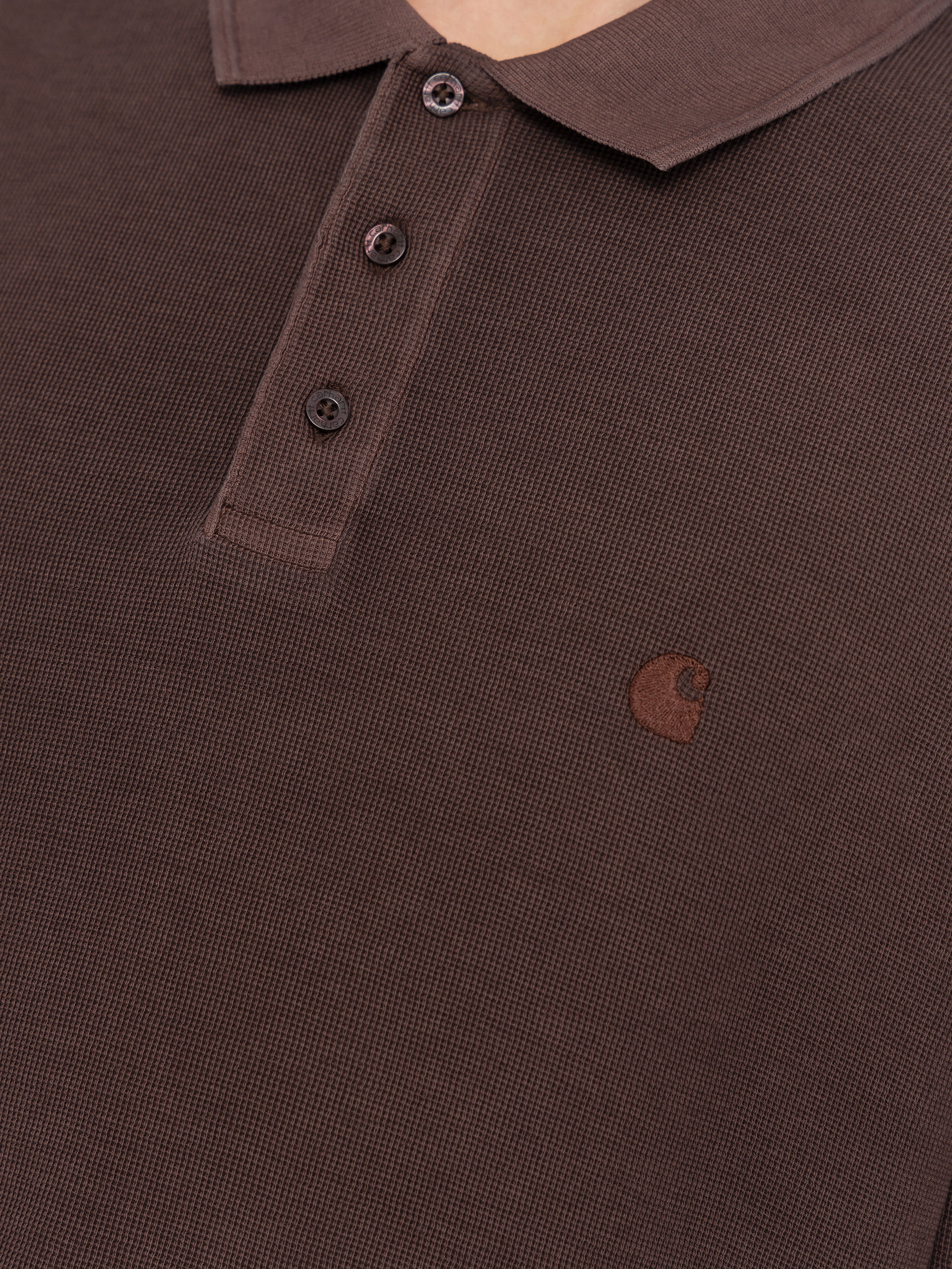 Carhartt WIP Longsleeve Waffle Rugby (palisander/garment dyed)