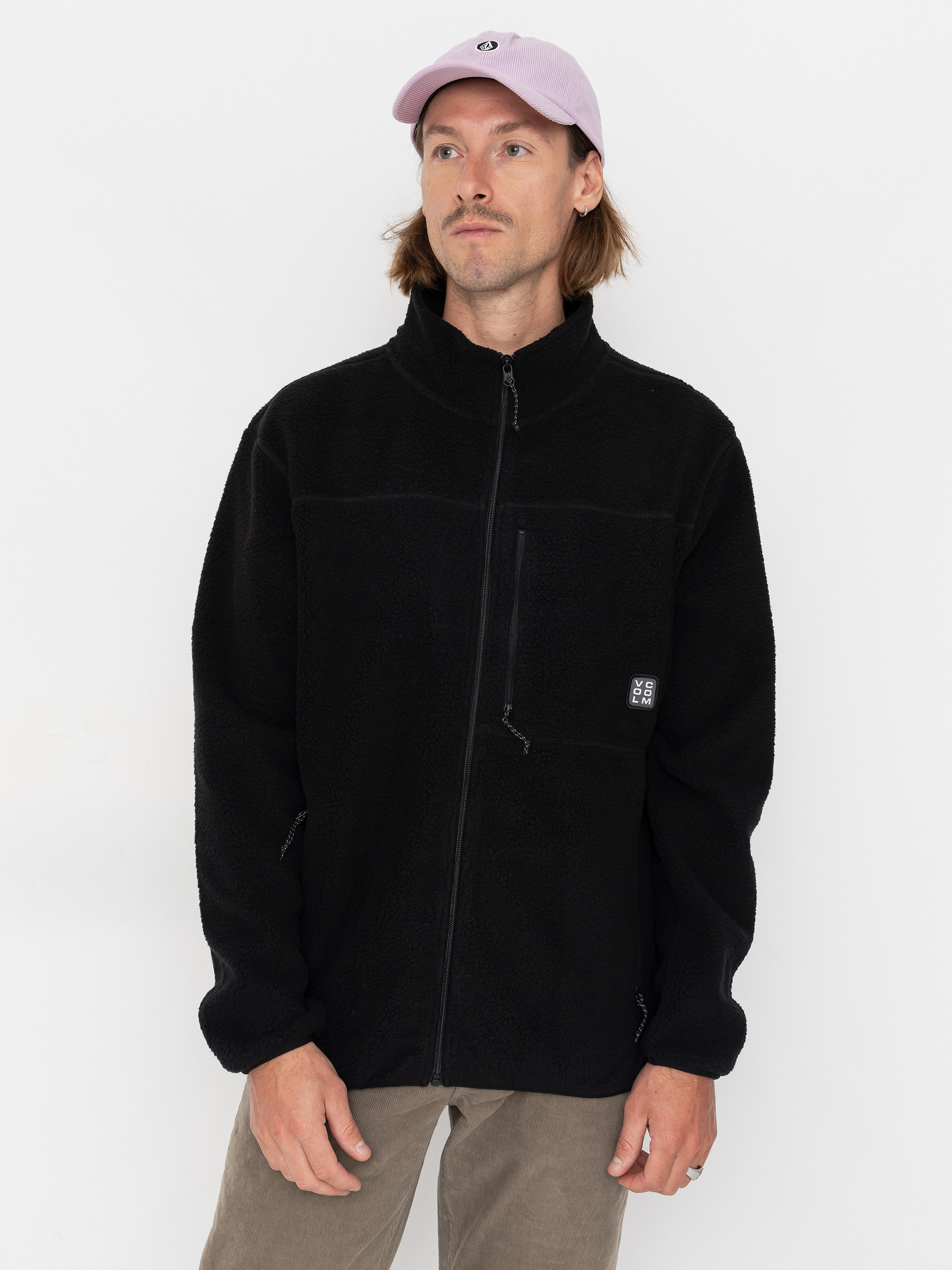 Volcom Nelson Sherpa Full Zip Sweatshirt (black)