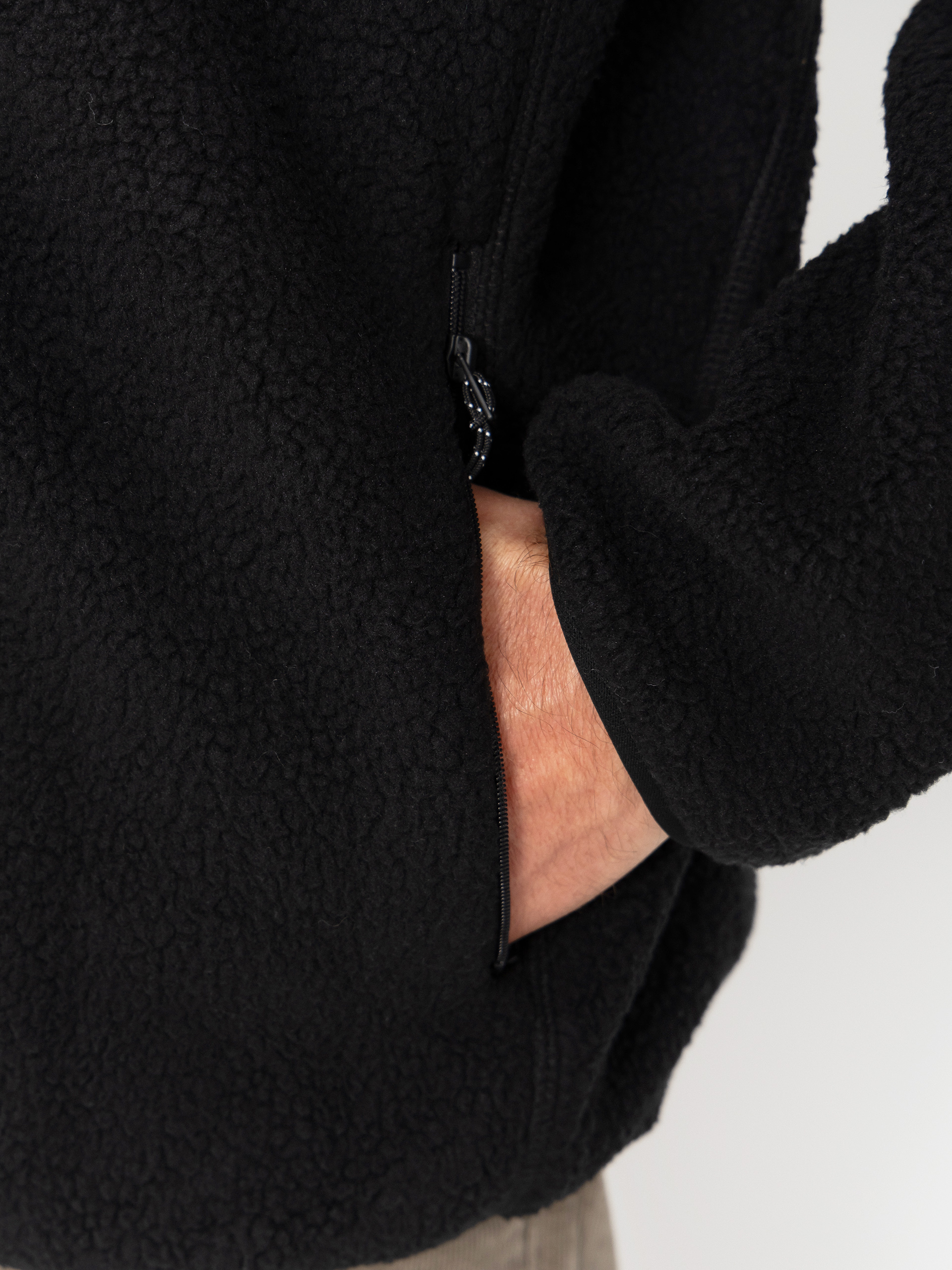 Volcom Nelson Sherpa Full Zip Sweatshirt (black)