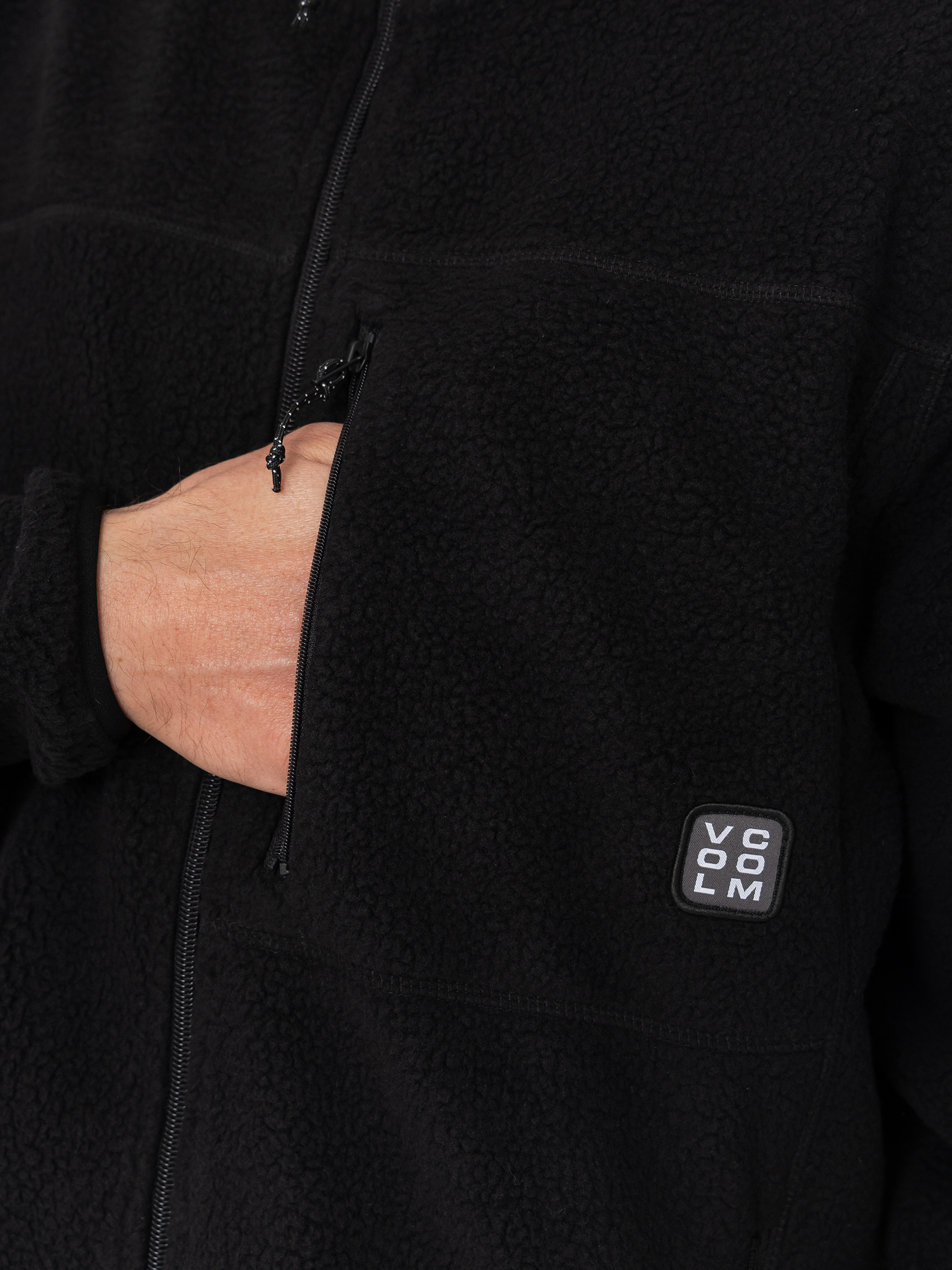 Volcom Nelson Sherpa Full Zip Sweatshirt (black)