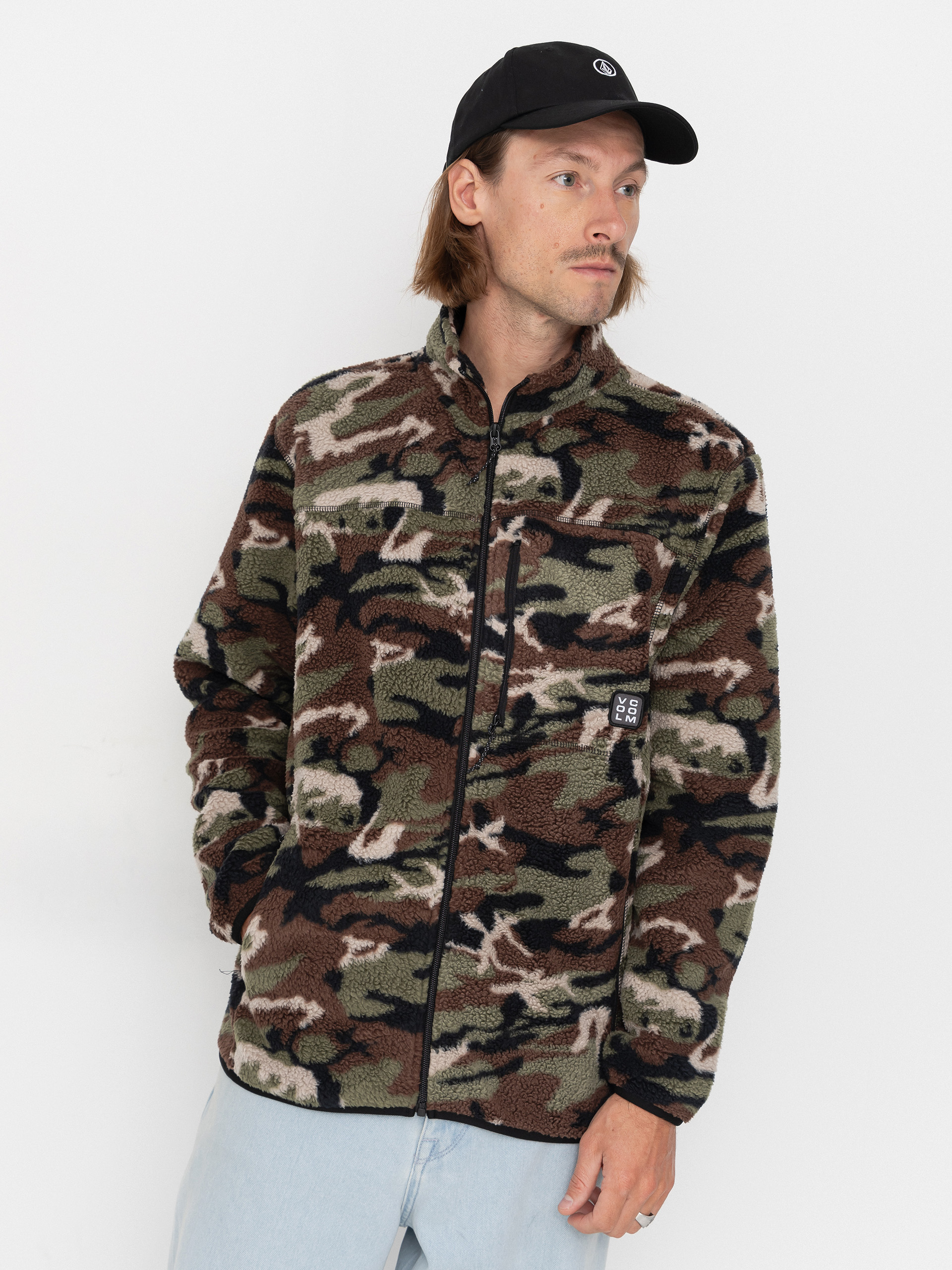 Volcom Nelson Sherpa Full Zip Sweatshirt (camoflauge)