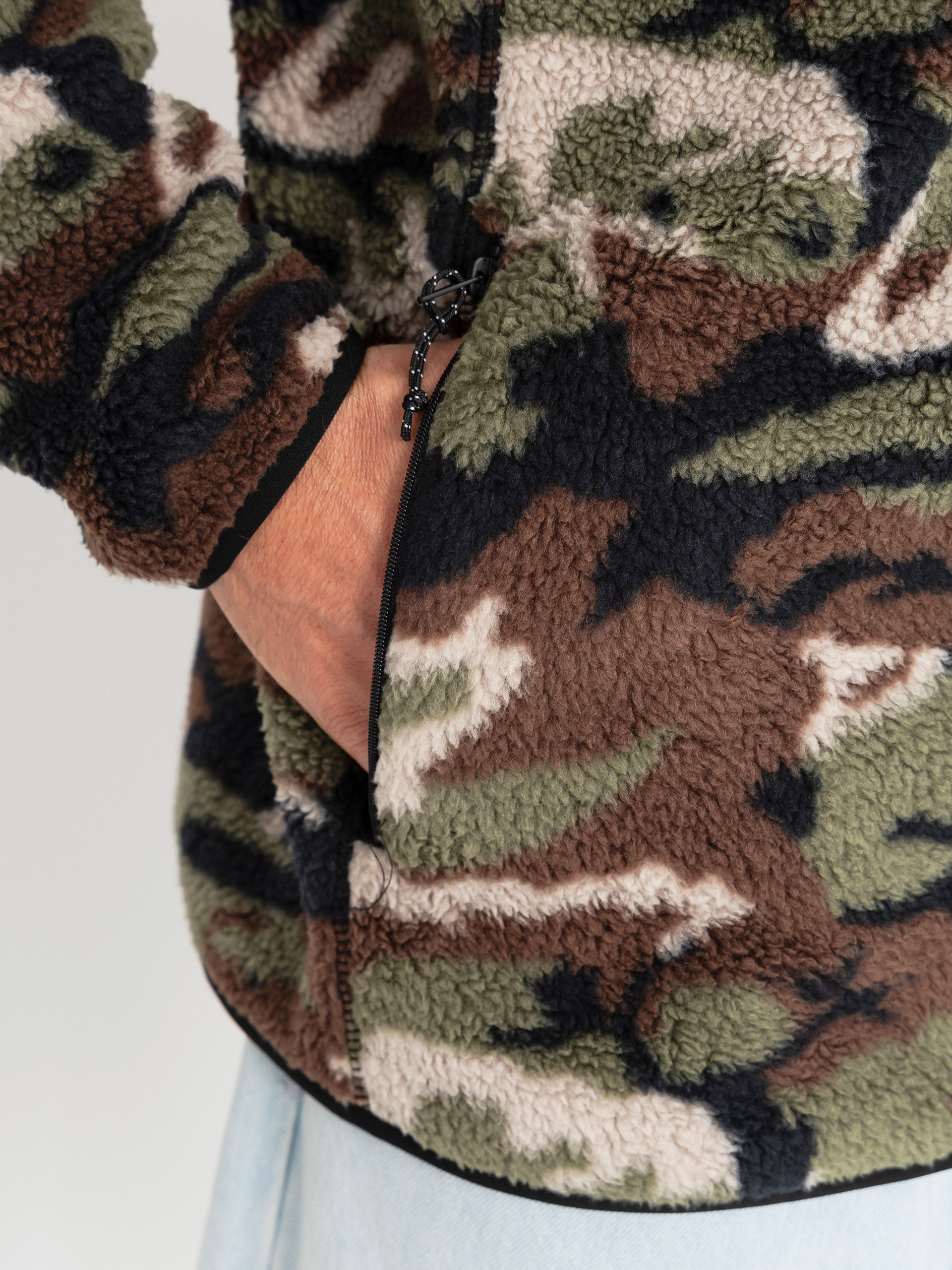 Volcom Nelson Sherpa Full Zip Sweatshirt (camoflauge)